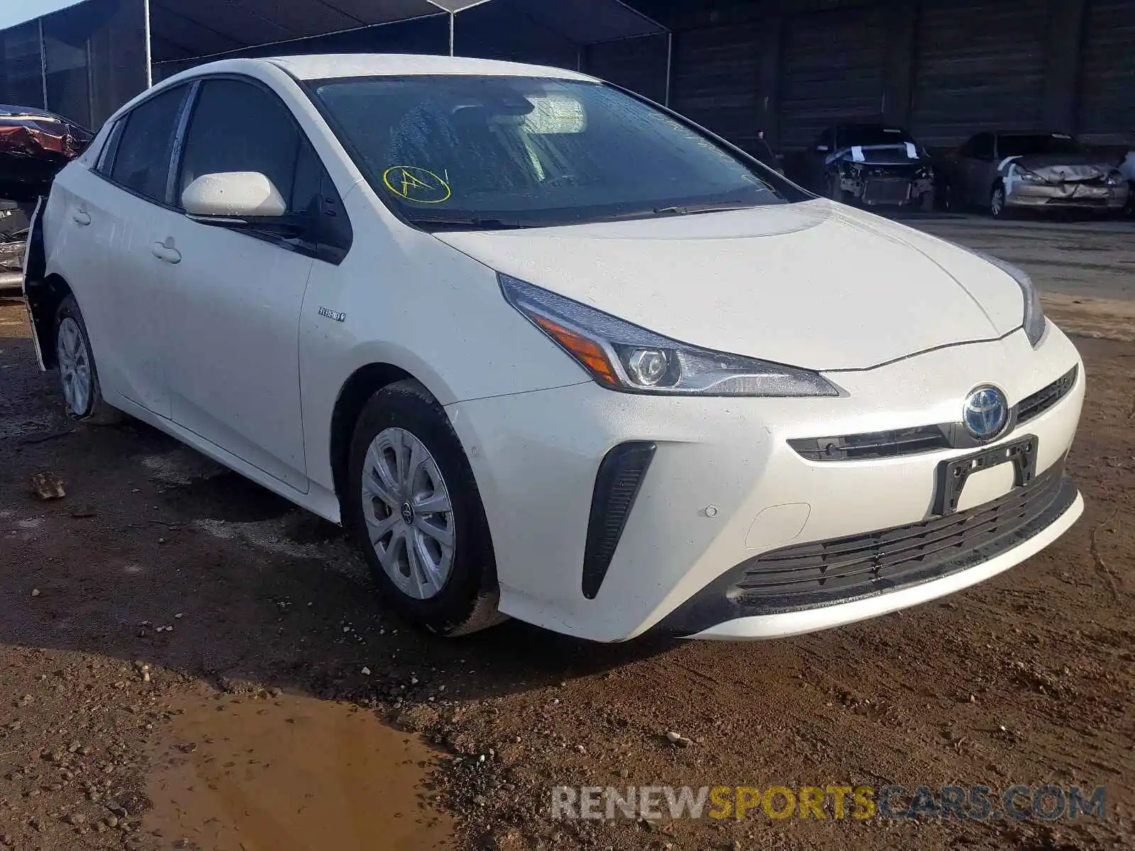 1 Photograph of a damaged car JTDKARFU1K3085291 TOYOTA PRIUS 2019