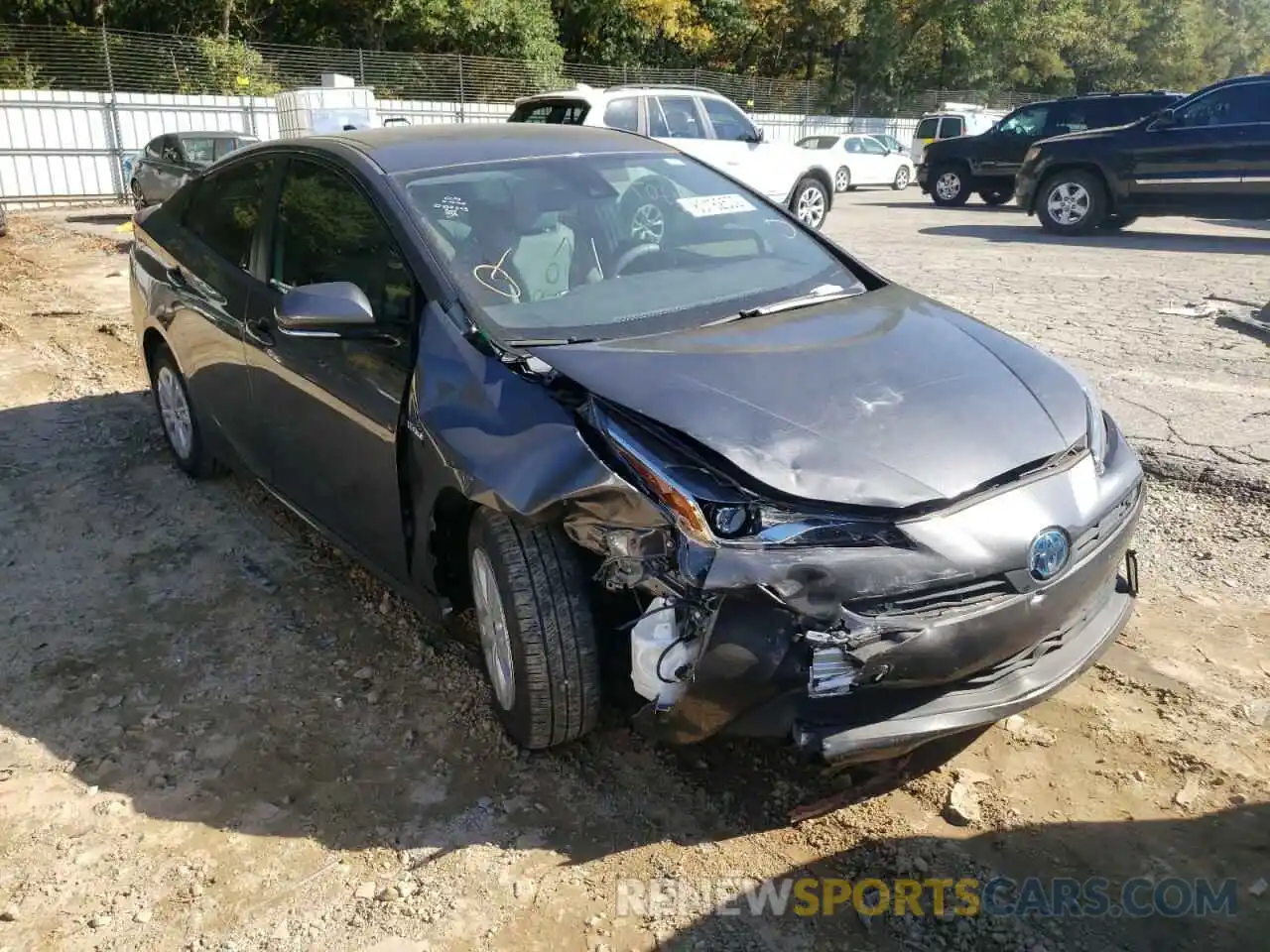 1 Photograph of a damaged car JTDKARFU1K3085503 TOYOTA PRIUS 2019