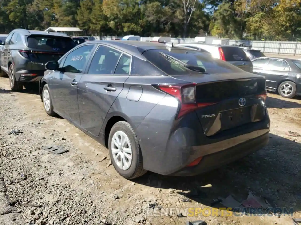 3 Photograph of a damaged car JTDKARFU1K3085503 TOYOTA PRIUS 2019