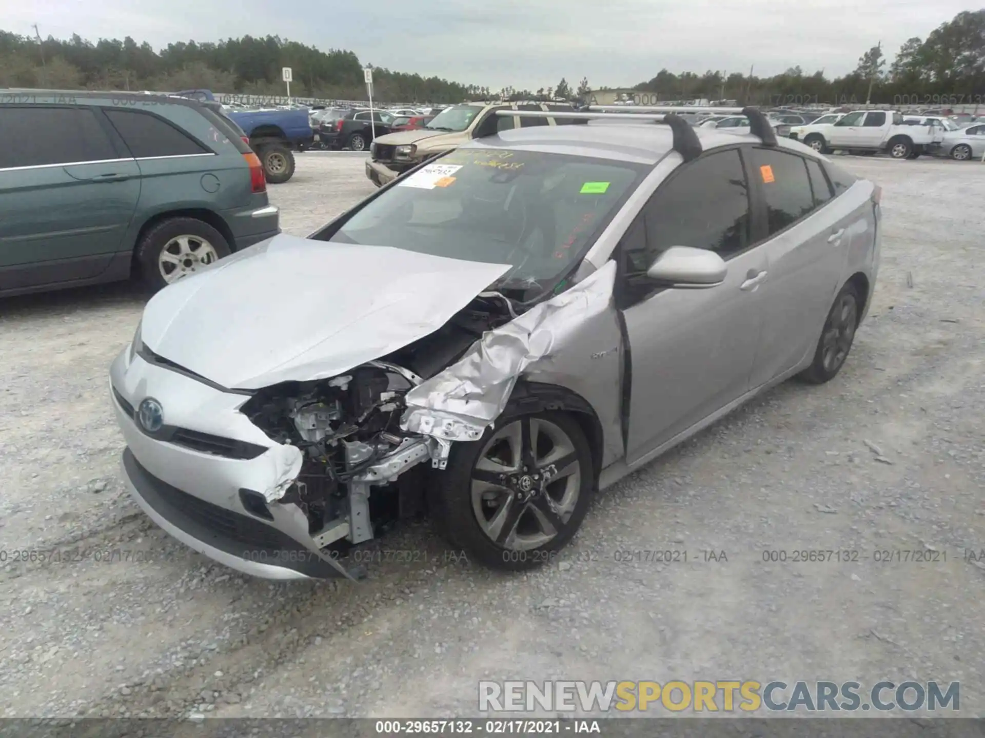 2 Photograph of a damaged car JTDKARFU1K3085517 TOYOTA PRIUS 2019