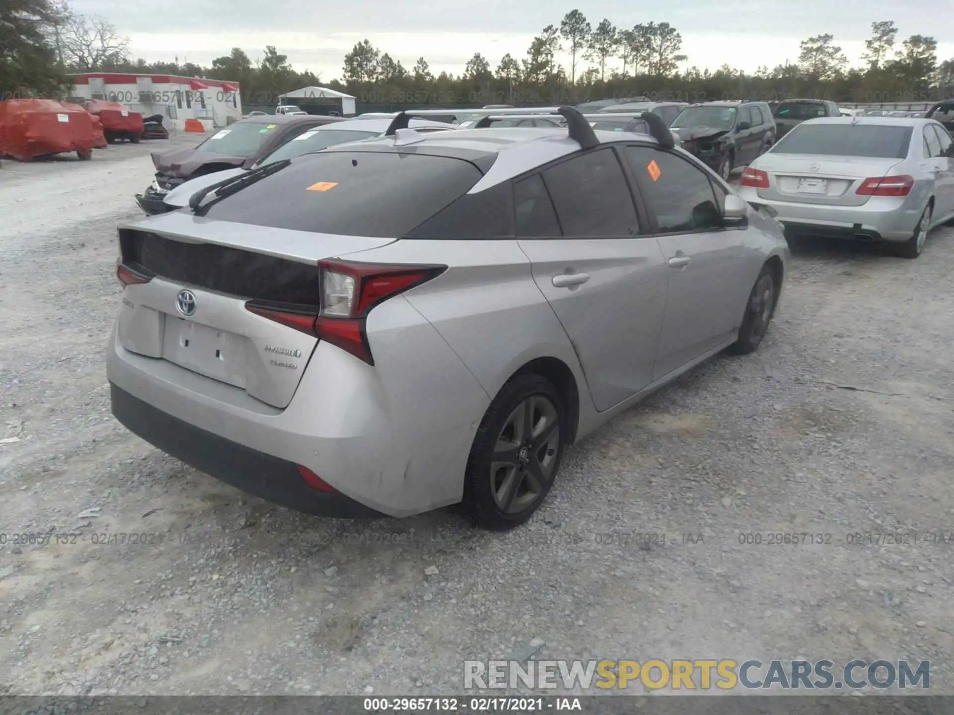 4 Photograph of a damaged car JTDKARFU1K3085517 TOYOTA PRIUS 2019