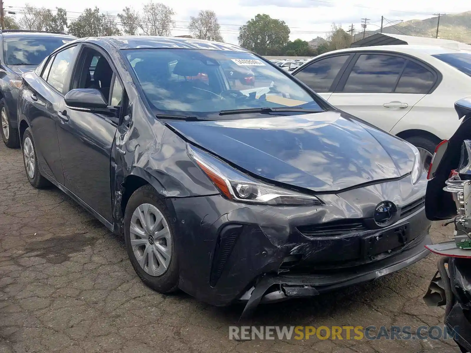 1 Photograph of a damaged car JTDKARFU1K3086957 TOYOTA PRIUS 2019