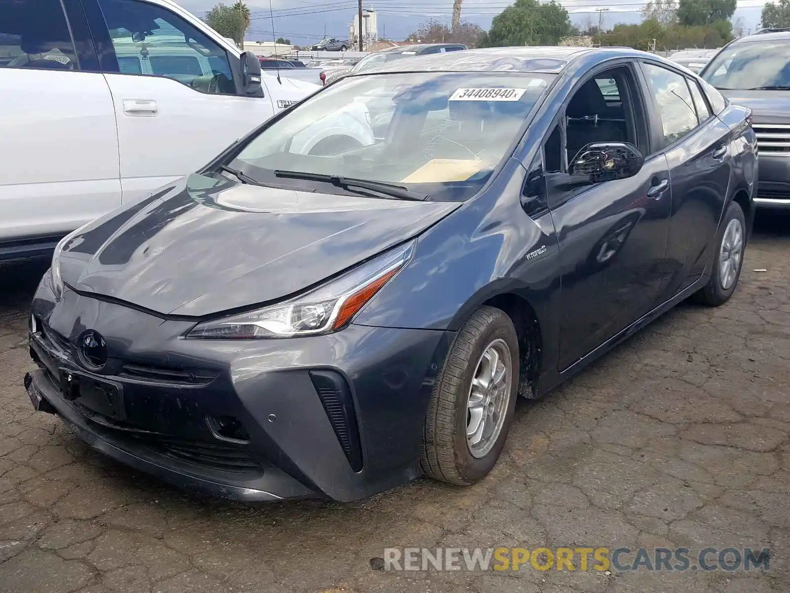 2 Фотография поврежденного автомобиля JTDKARFU1K3086957 TOYOTA PRIUS 2019