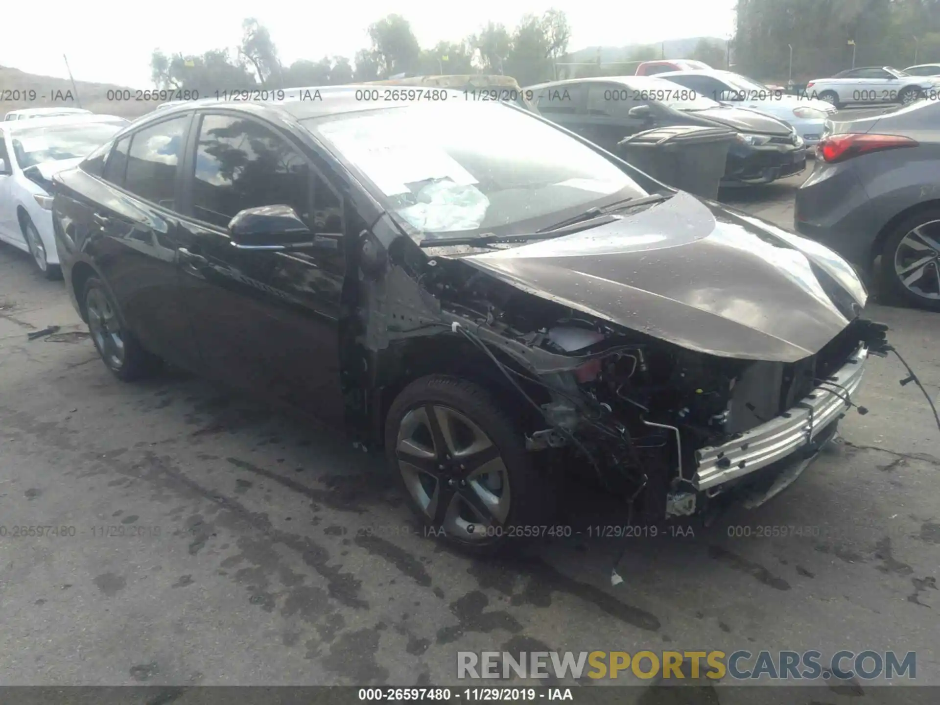 1 Photograph of a damaged car JTDKARFU1K3087722 TOYOTA PRIUS 2019