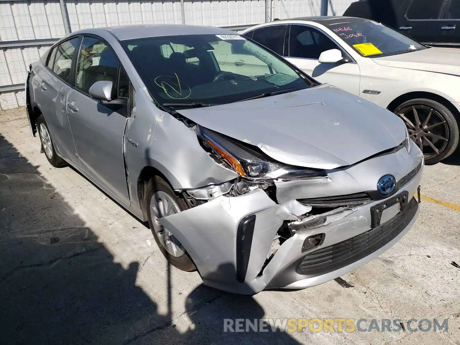 1 Photograph of a damaged car JTDKARFU1K3089017 TOYOTA PRIUS 2019