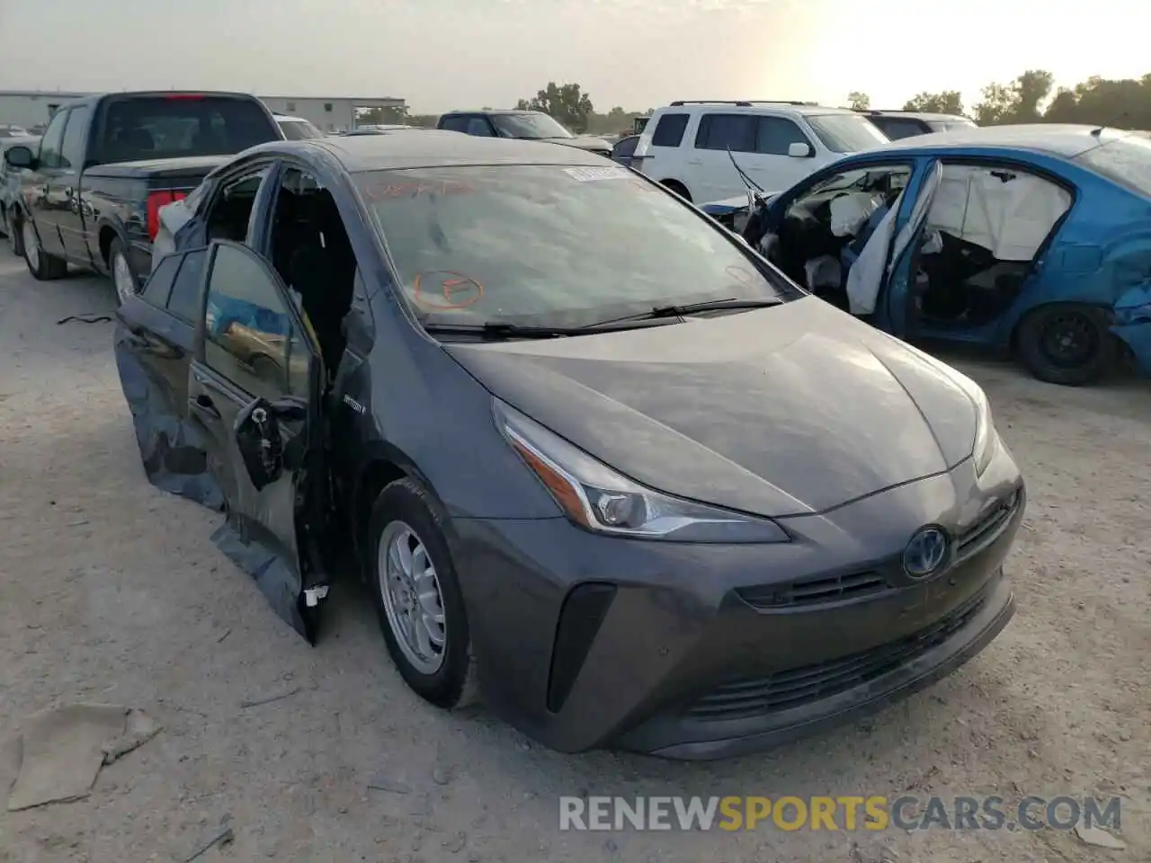 1 Photograph of a damaged car JTDKARFU1K3089115 TOYOTA PRIUS 2019