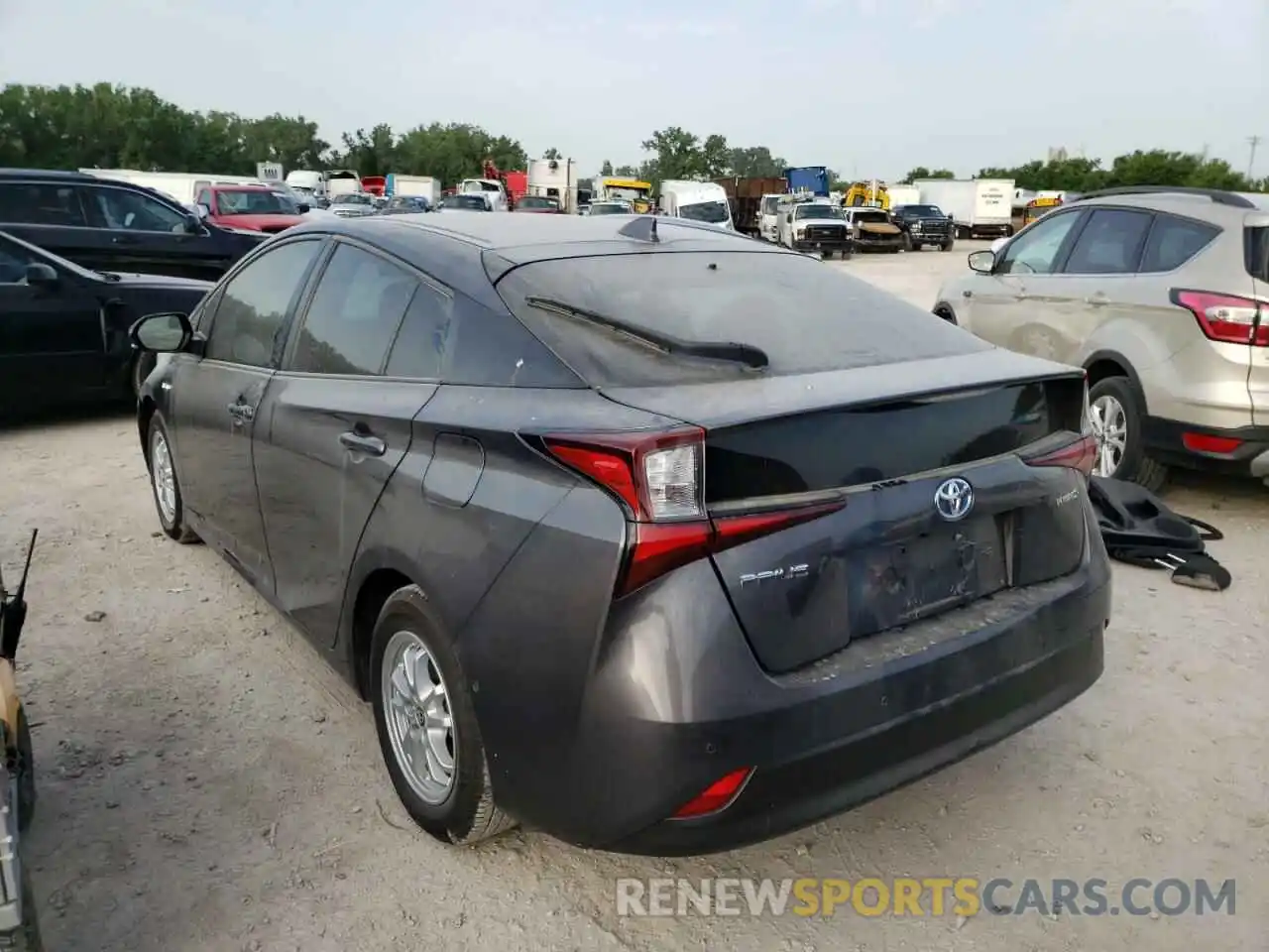 3 Фотография поврежденного автомобиля JTDKARFU1K3089115 TOYOTA PRIUS 2019