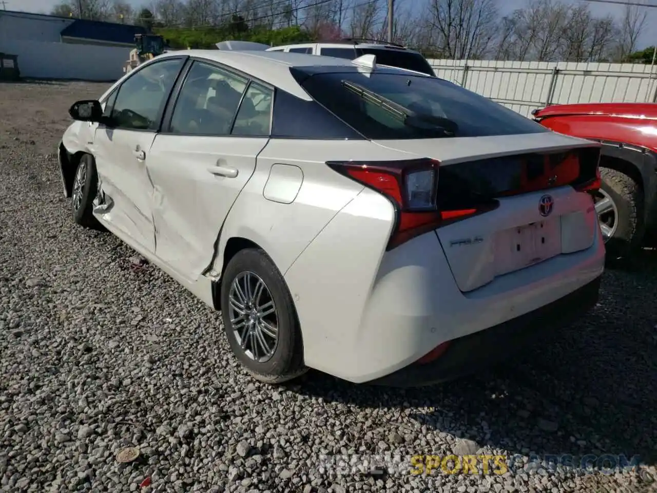 3 Photograph of a damaged car JTDKARFU1K3089504 TOYOTA PRIUS 2019