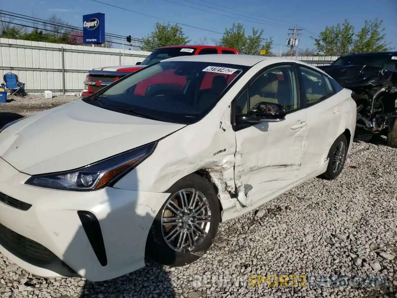 9 Фотография поврежденного автомобиля JTDKARFU1K3089504 TOYOTA PRIUS 2019