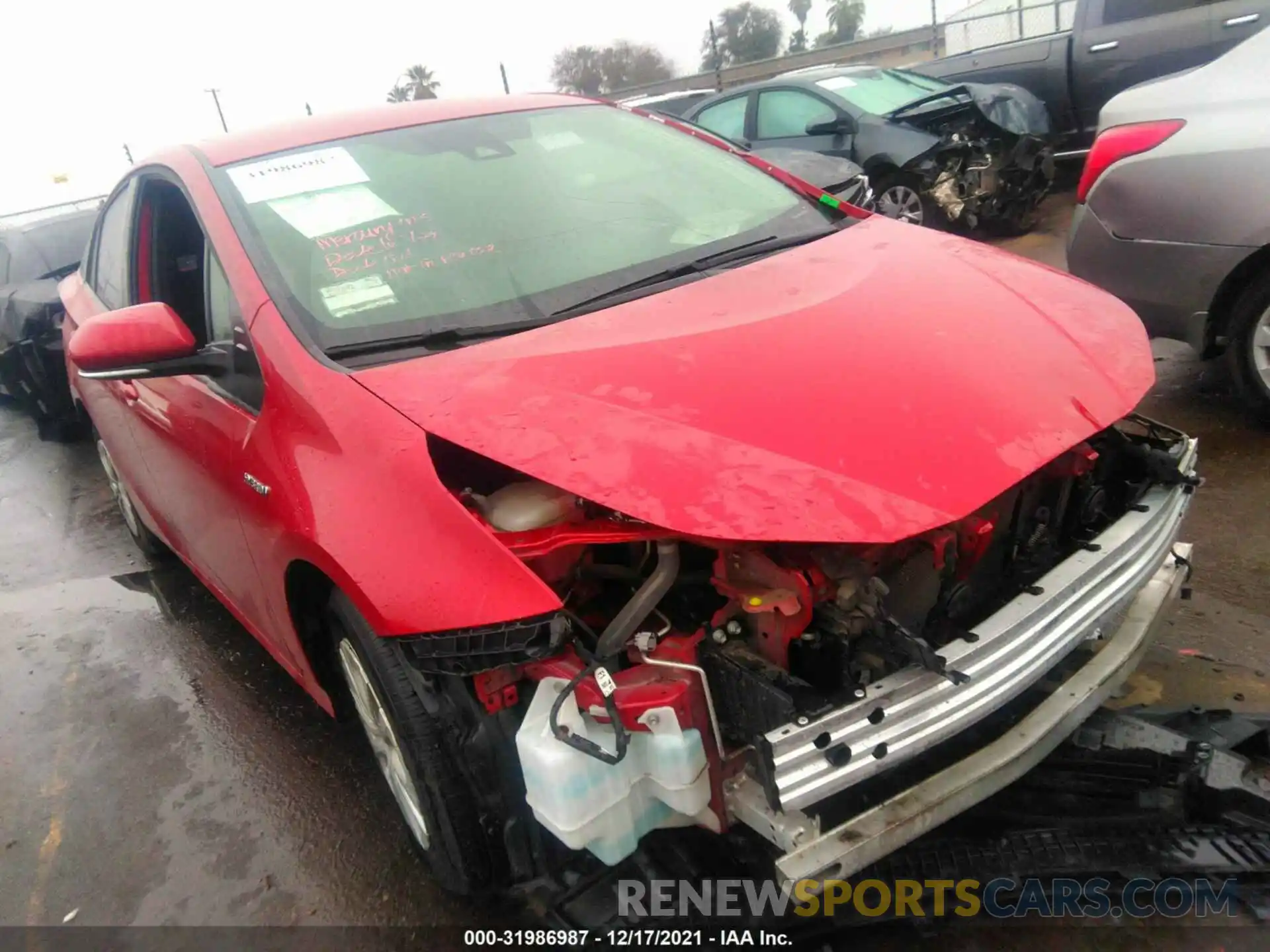 1 Photograph of a damaged car JTDKARFU1K3089566 TOYOTA PRIUS 2019