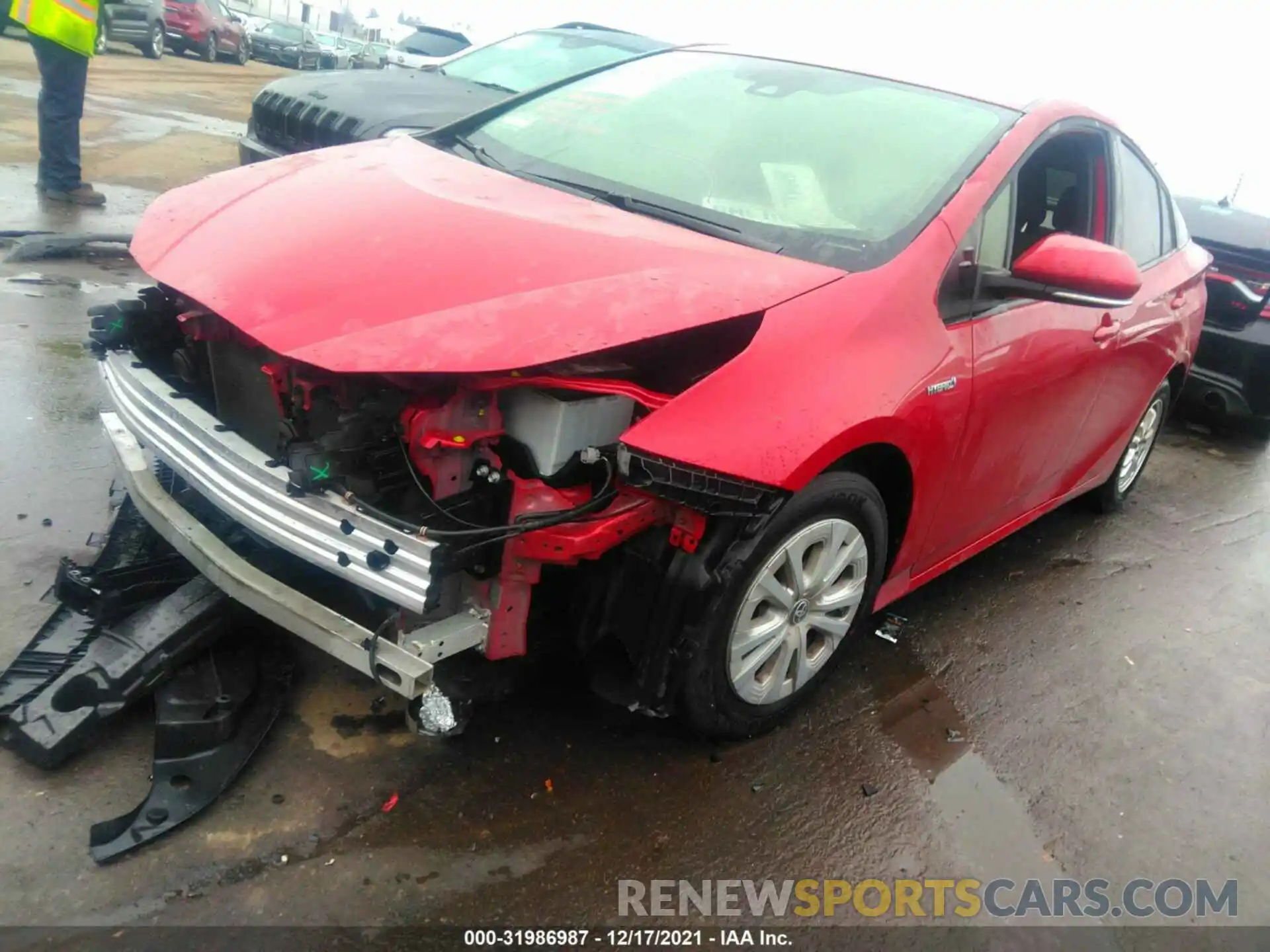 2 Photograph of a damaged car JTDKARFU1K3089566 TOYOTA PRIUS 2019