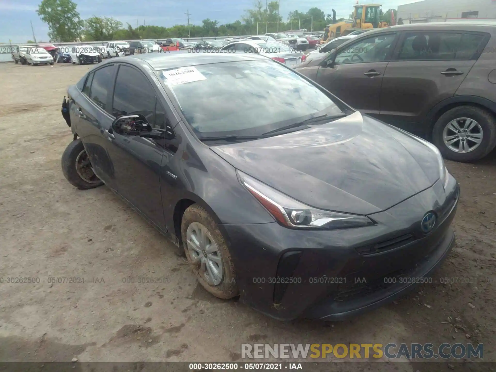 1 Photograph of a damaged car JTDKARFU1K3089924 TOYOTA PRIUS 2019