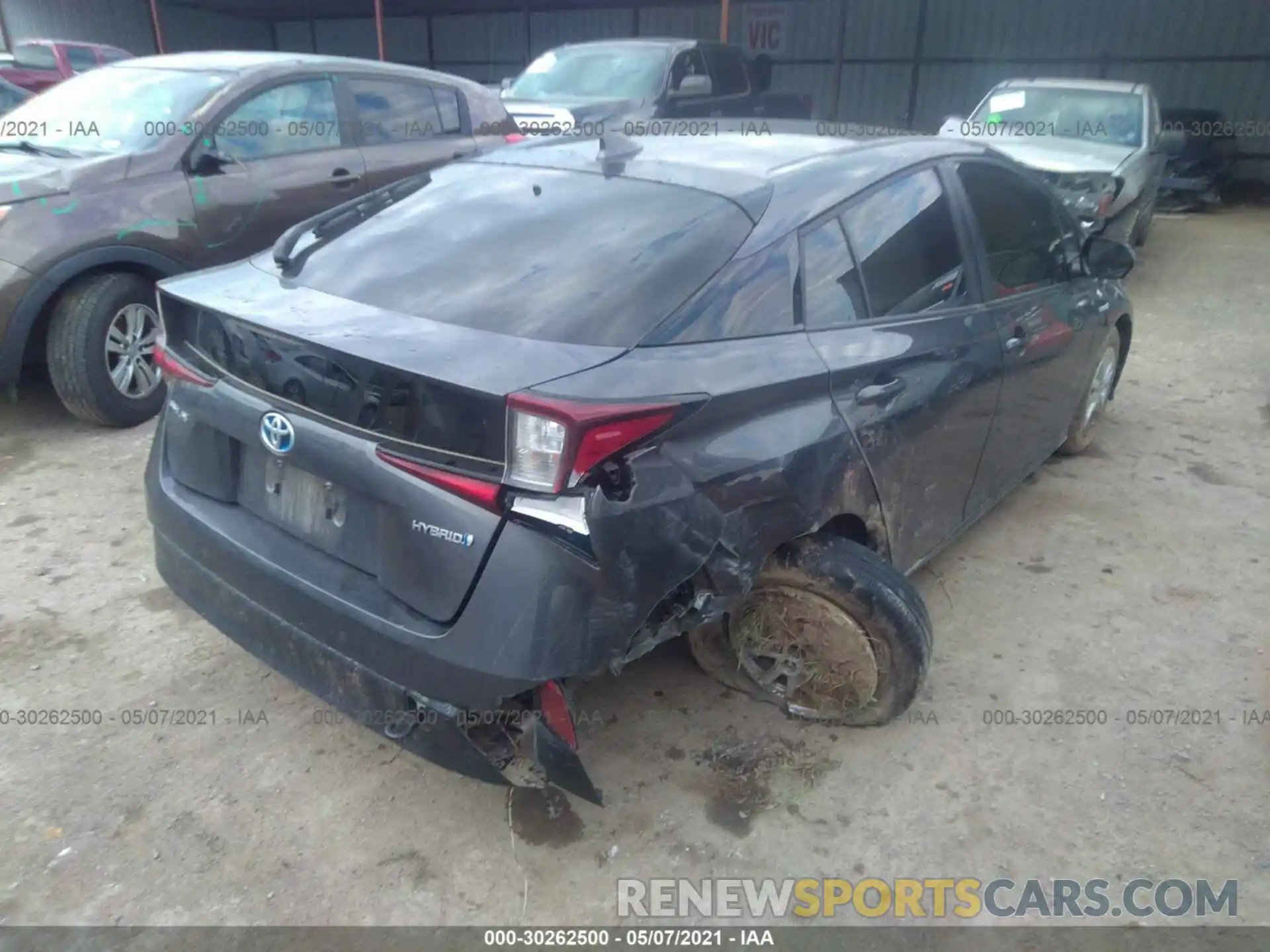 4 Фотография поврежденного автомобиля JTDKARFU1K3089924 TOYOTA PRIUS 2019