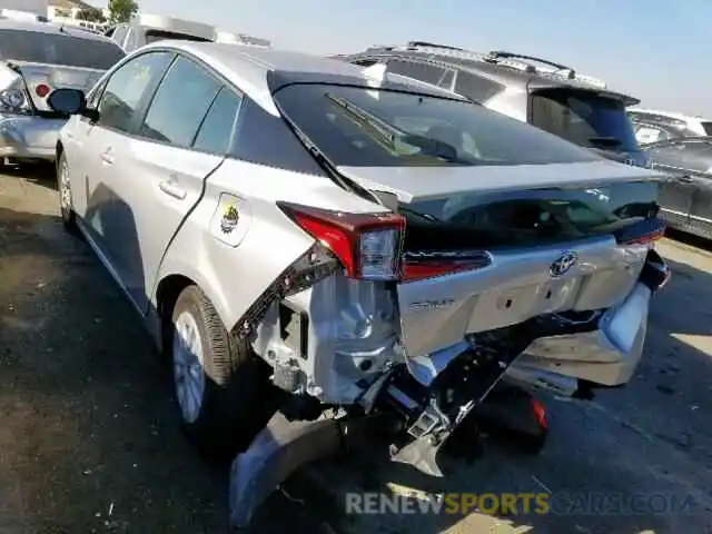 3 Photograph of a damaged car JTDKARFU1K3090281 TOYOTA PRIUS 2019