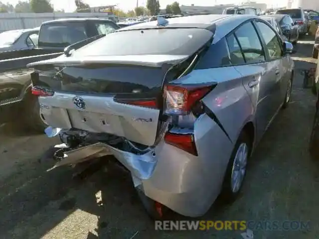 4 Photograph of a damaged car JTDKARFU1K3090281 TOYOTA PRIUS 2019