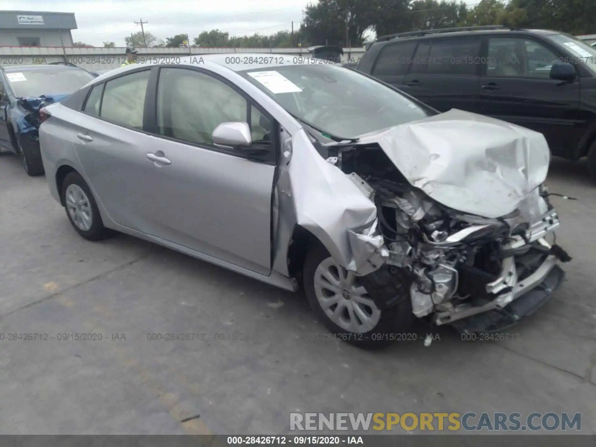 1 Photograph of a damaged car JTDKARFU1K3090555 TOYOTA PRIUS 2019