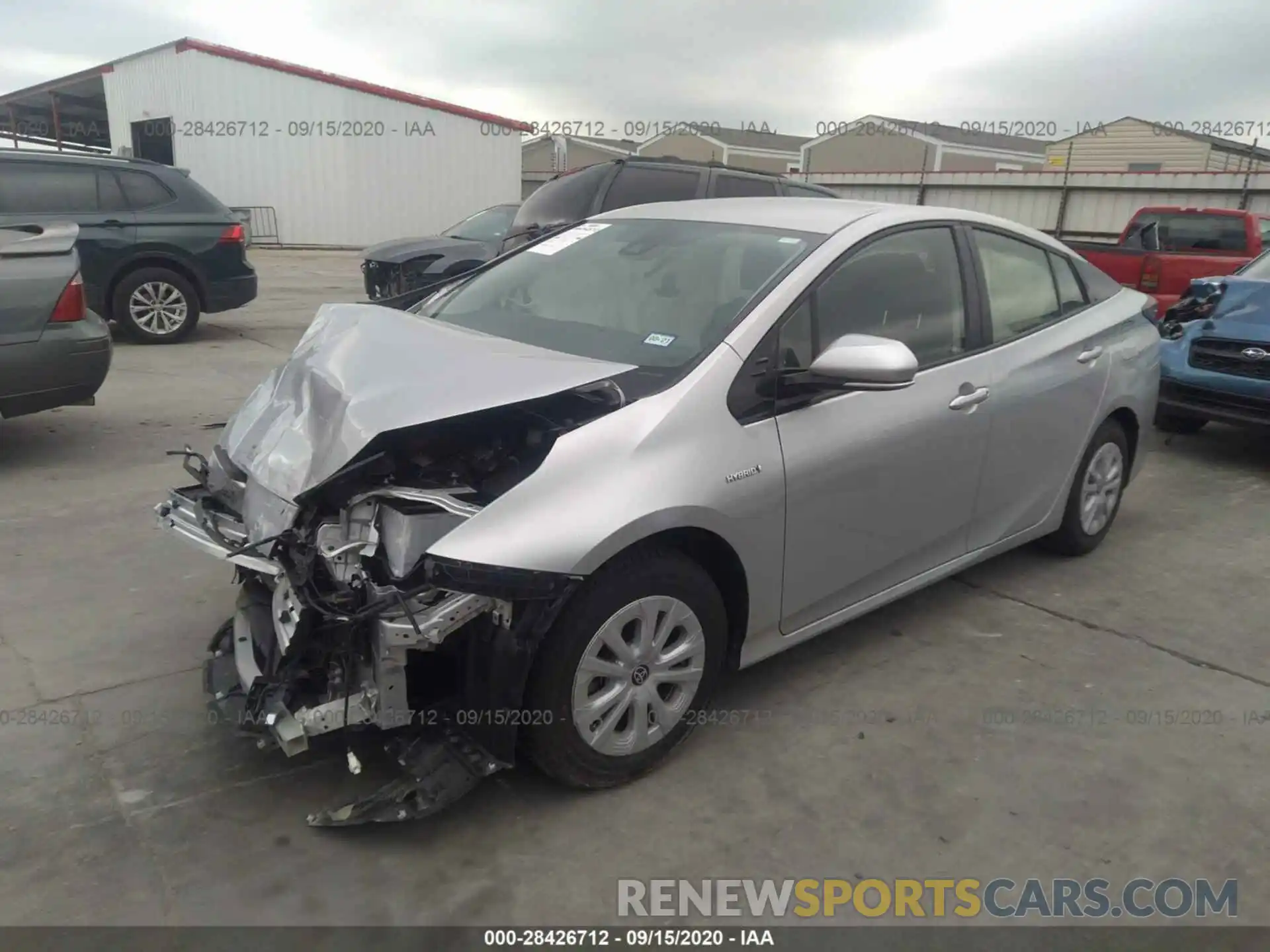 2 Photograph of a damaged car JTDKARFU1K3090555 TOYOTA PRIUS 2019