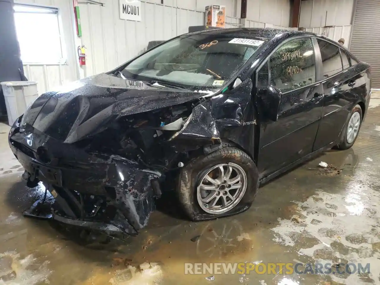 2 Photograph of a damaged car JTDKARFU1K3091074 TOYOTA PRIUS 2019