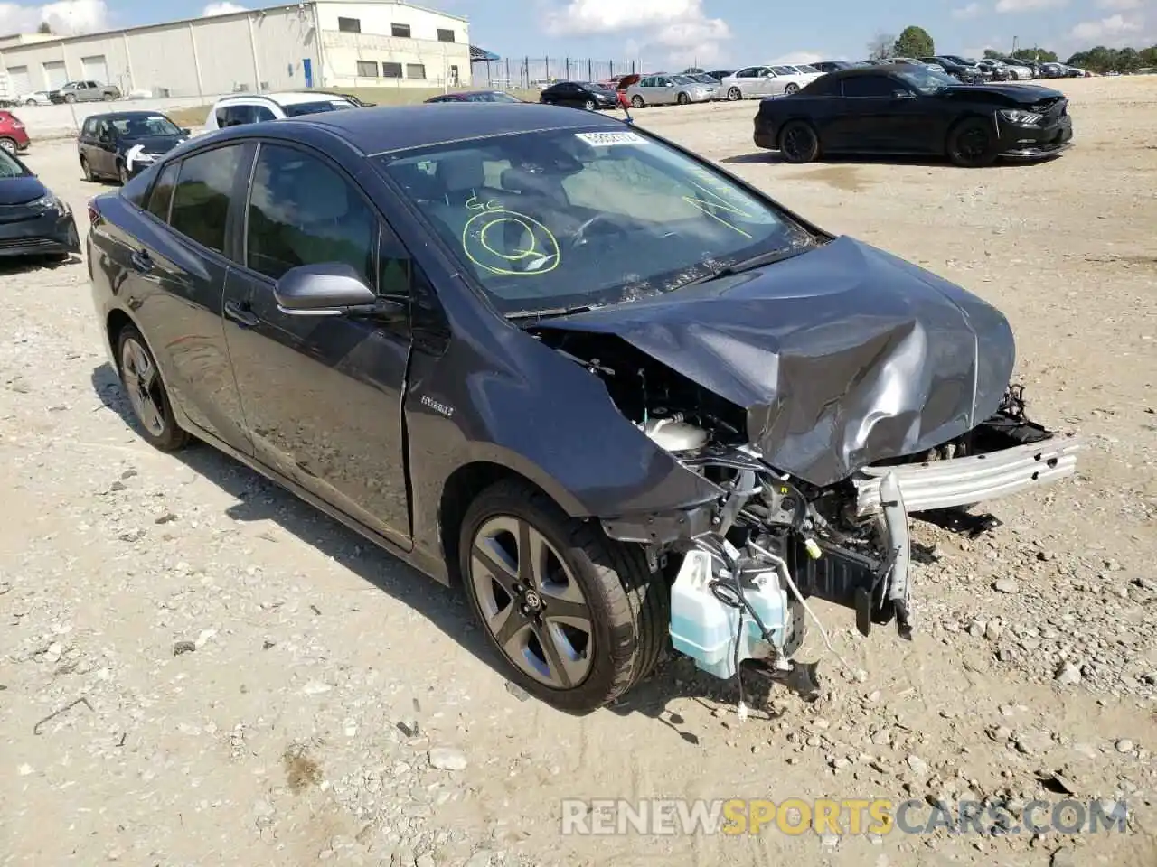 1 Photograph of a damaged car JTDKARFU1K3093441 TOYOTA PRIUS 2019