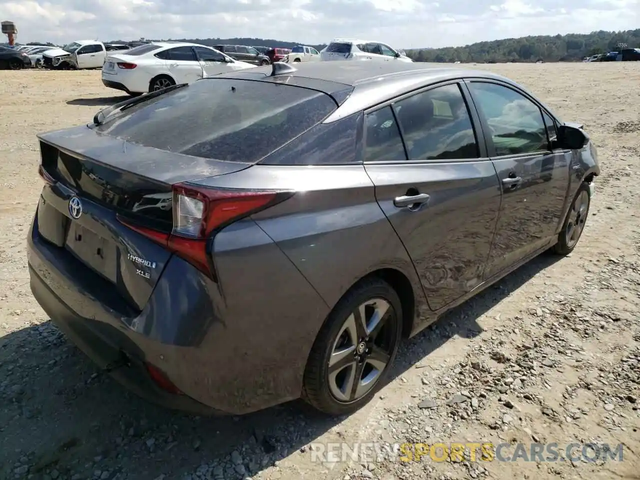 4 Photograph of a damaged car JTDKARFU1K3093441 TOYOTA PRIUS 2019