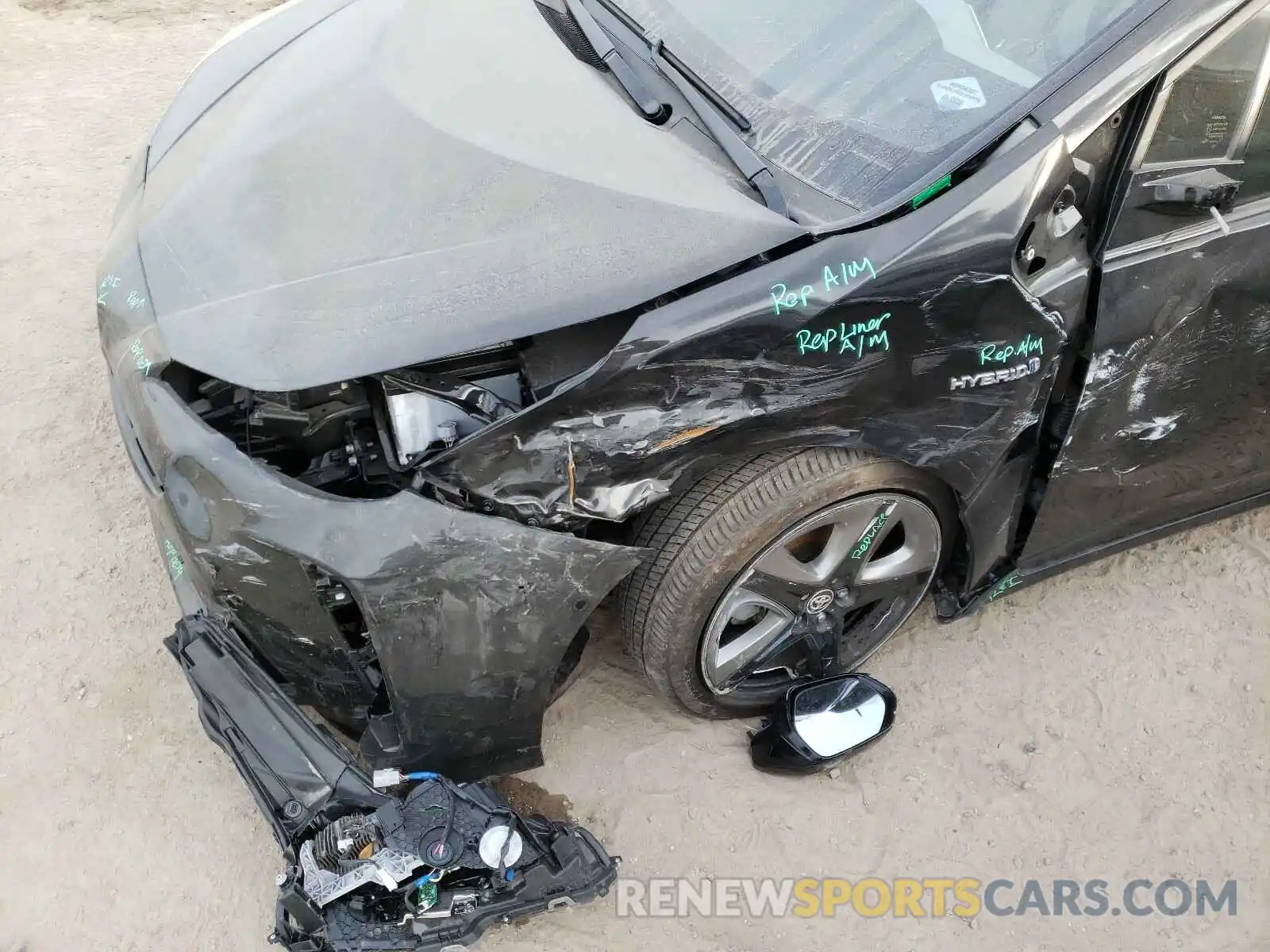 9 Photograph of a damaged car JTDKARFU1K3093813 TOYOTA PRIUS 2019