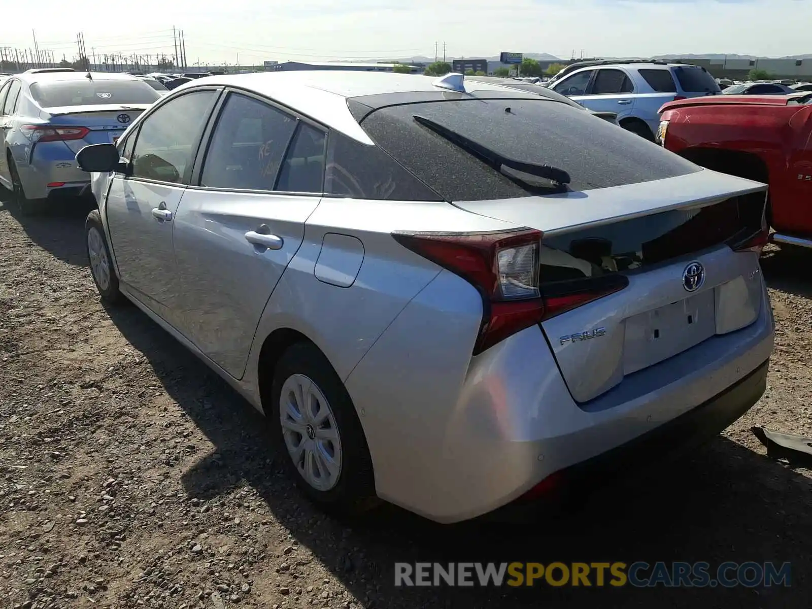 3 Photograph of a damaged car JTDKARFU1K3093858 TOYOTA PRIUS 2019