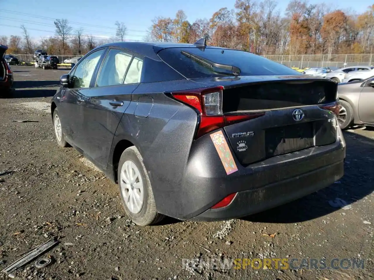 3 Фотография поврежденного автомобиля JTDKARFU1K3094542 TOYOTA PRIUS 2019