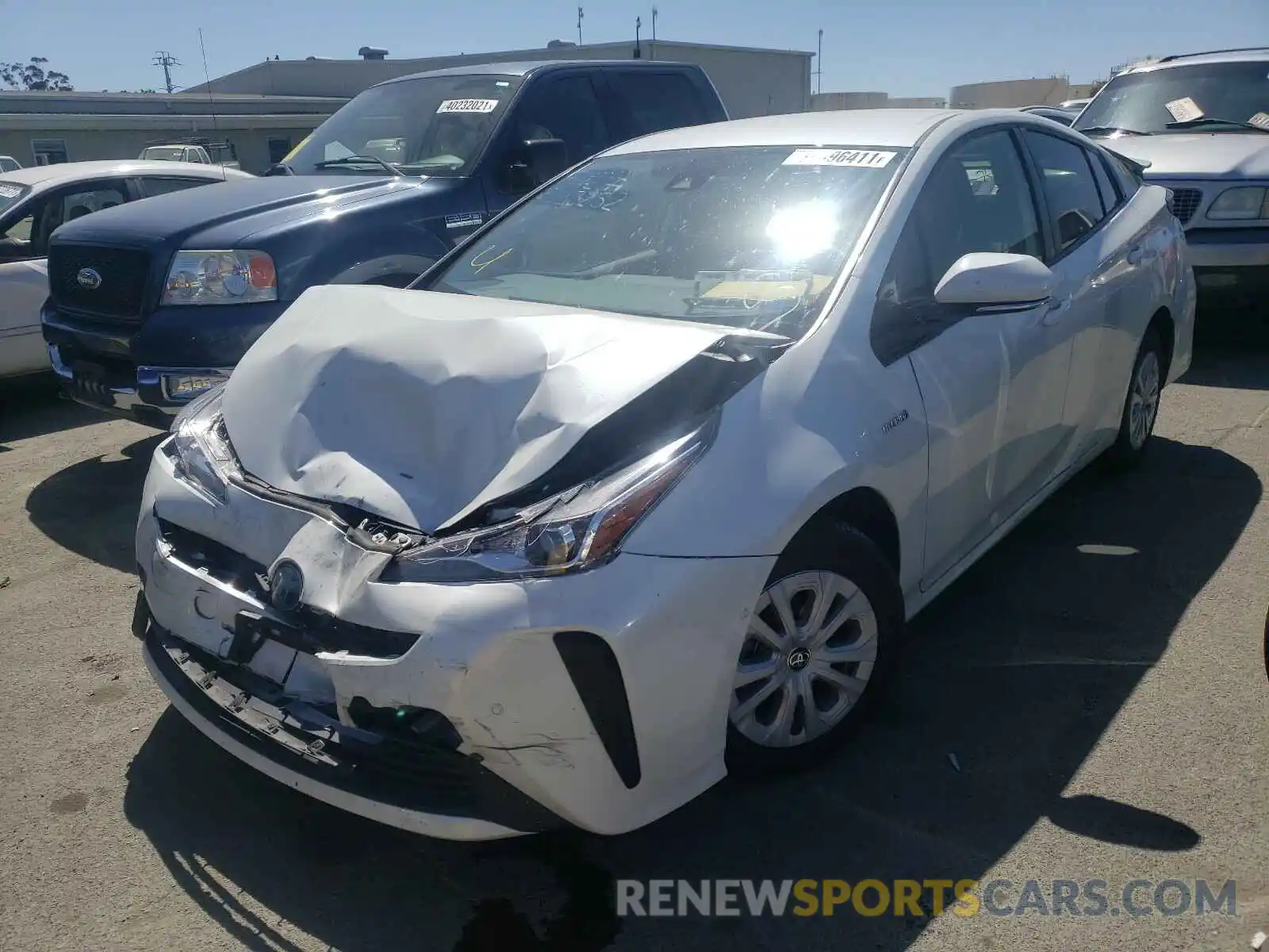 2 Photograph of a damaged car JTDKARFU1K3094993 TOYOTA PRIUS 2019