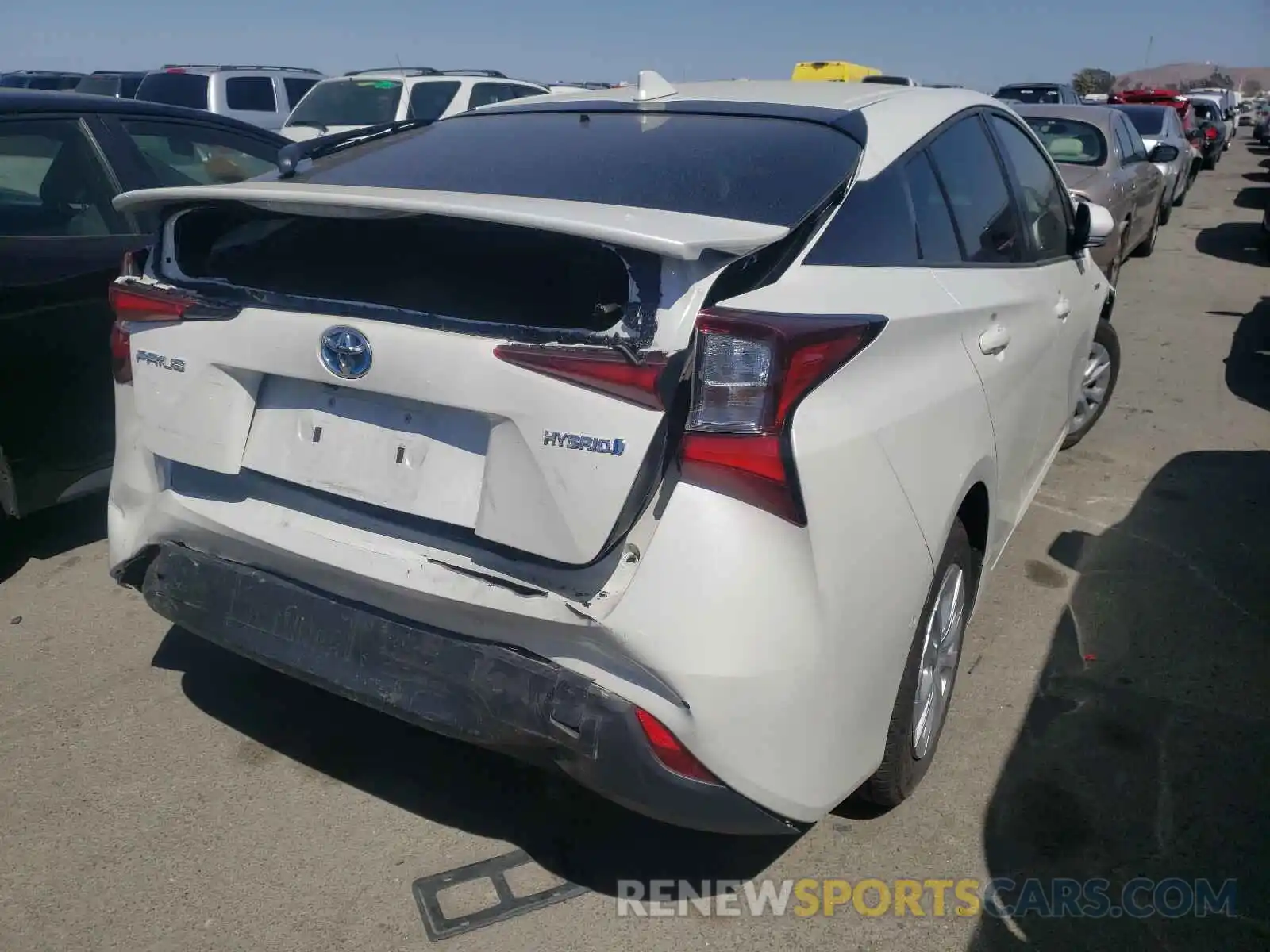 4 Photograph of a damaged car JTDKARFU1K3094993 TOYOTA PRIUS 2019