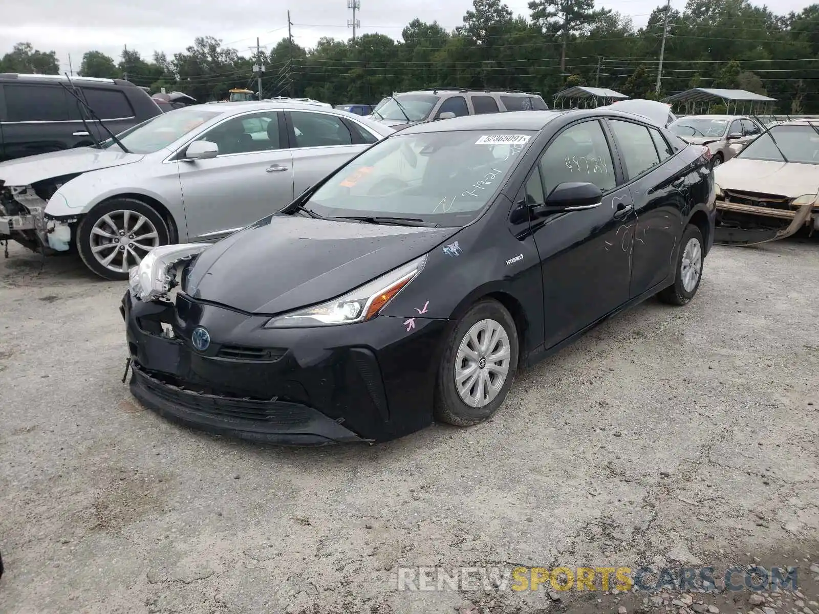 2 Photograph of a damaged car JTDKARFU1K3095206 TOYOTA PRIUS 2019