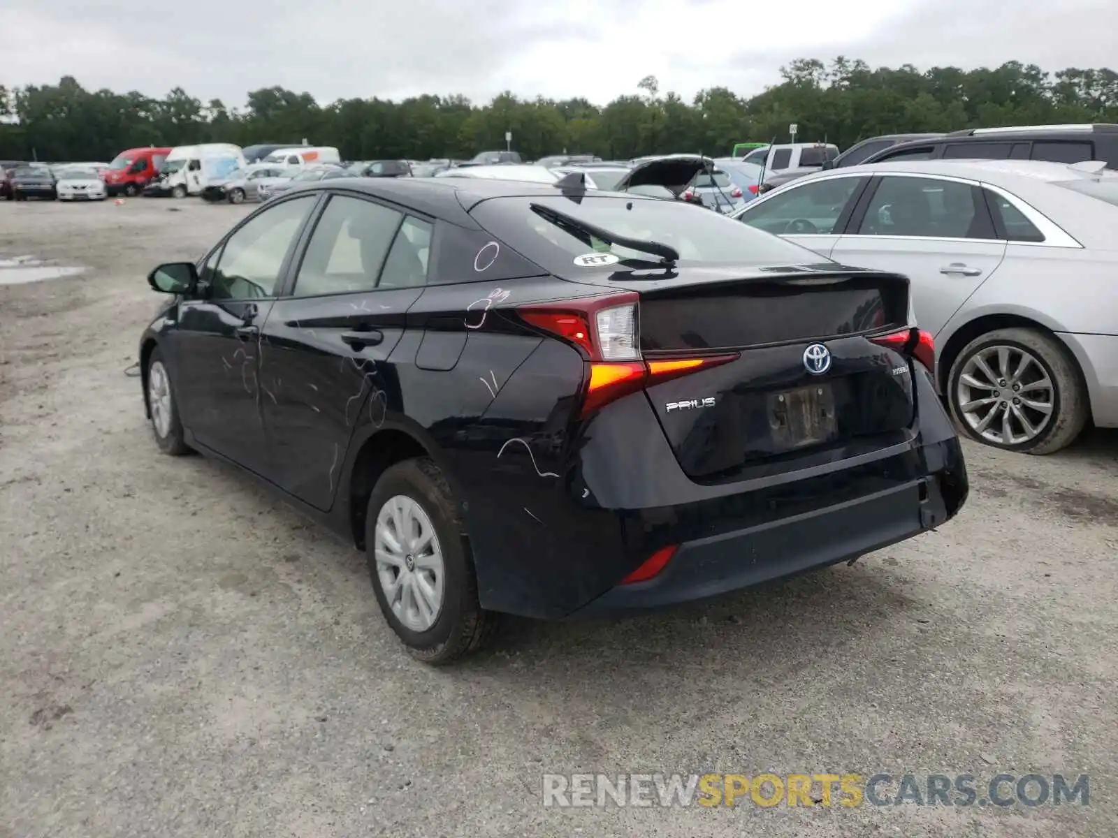 3 Photograph of a damaged car JTDKARFU1K3095206 TOYOTA PRIUS 2019