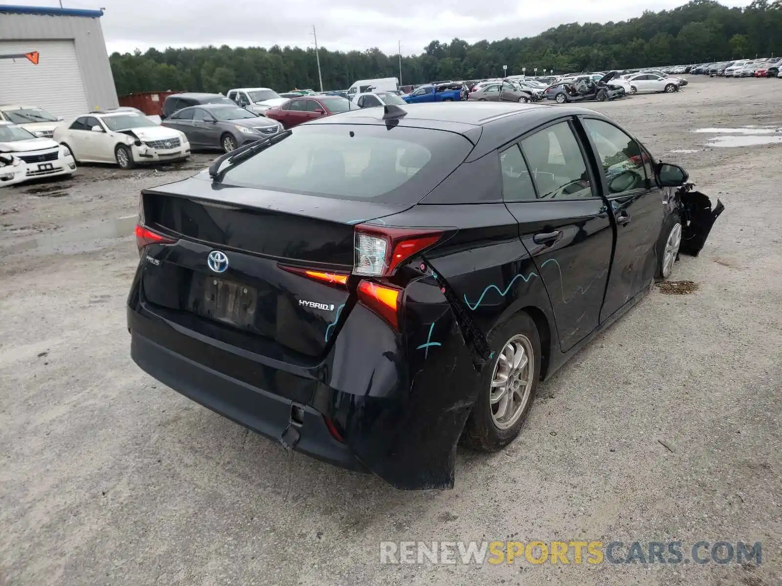 4 Photograph of a damaged car JTDKARFU1K3095206 TOYOTA PRIUS 2019