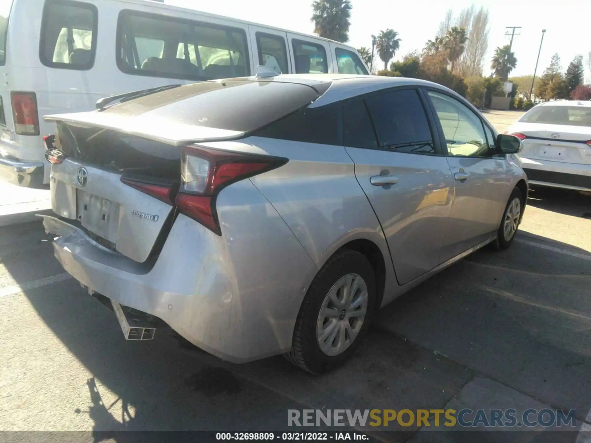 4 Photograph of a damaged car JTDKARFU1K3095898 TOYOTA PRIUS 2019