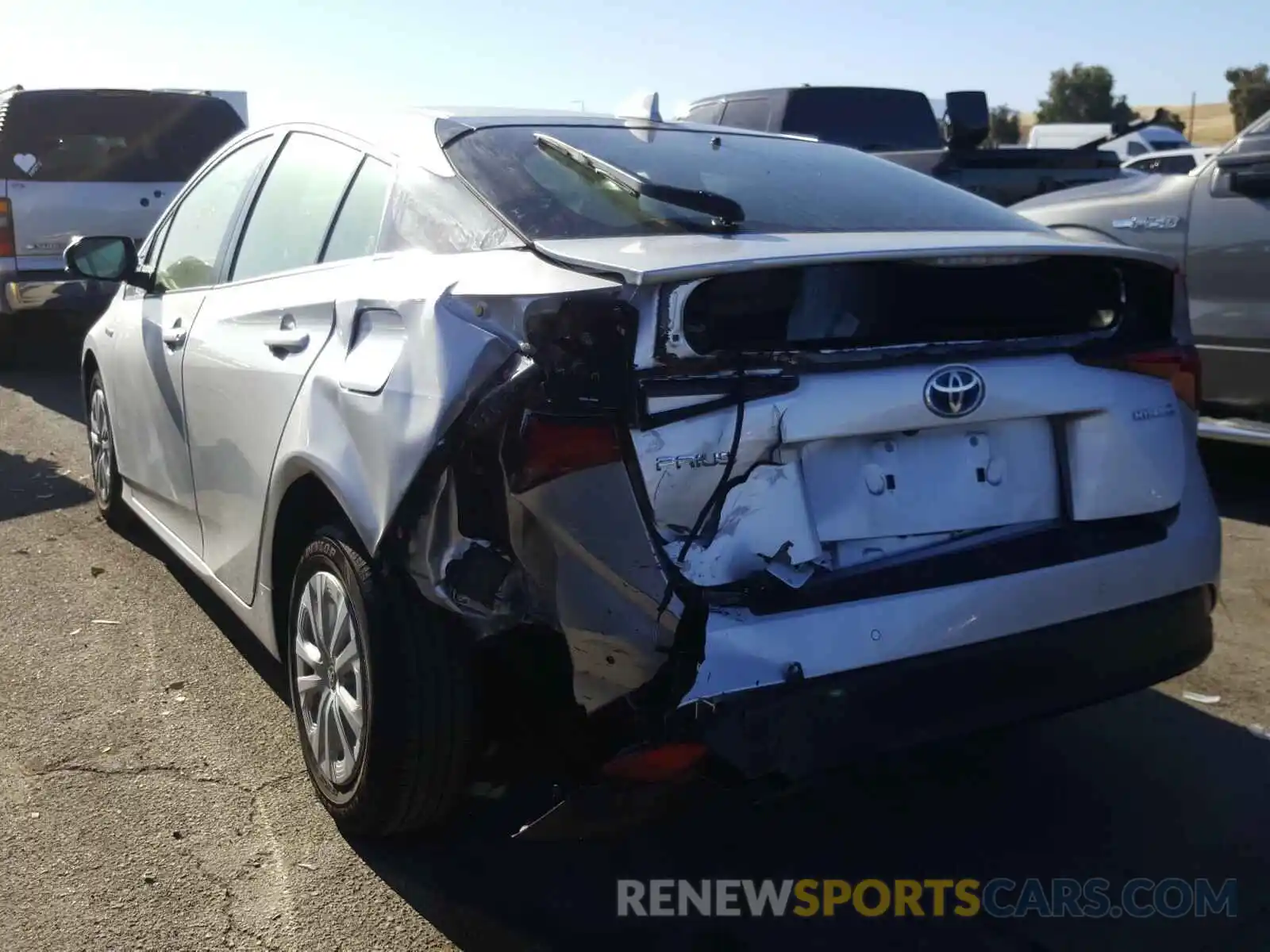 3 Photograph of a damaged car JTDKARFU1K3096310 TOYOTA PRIUS 2019