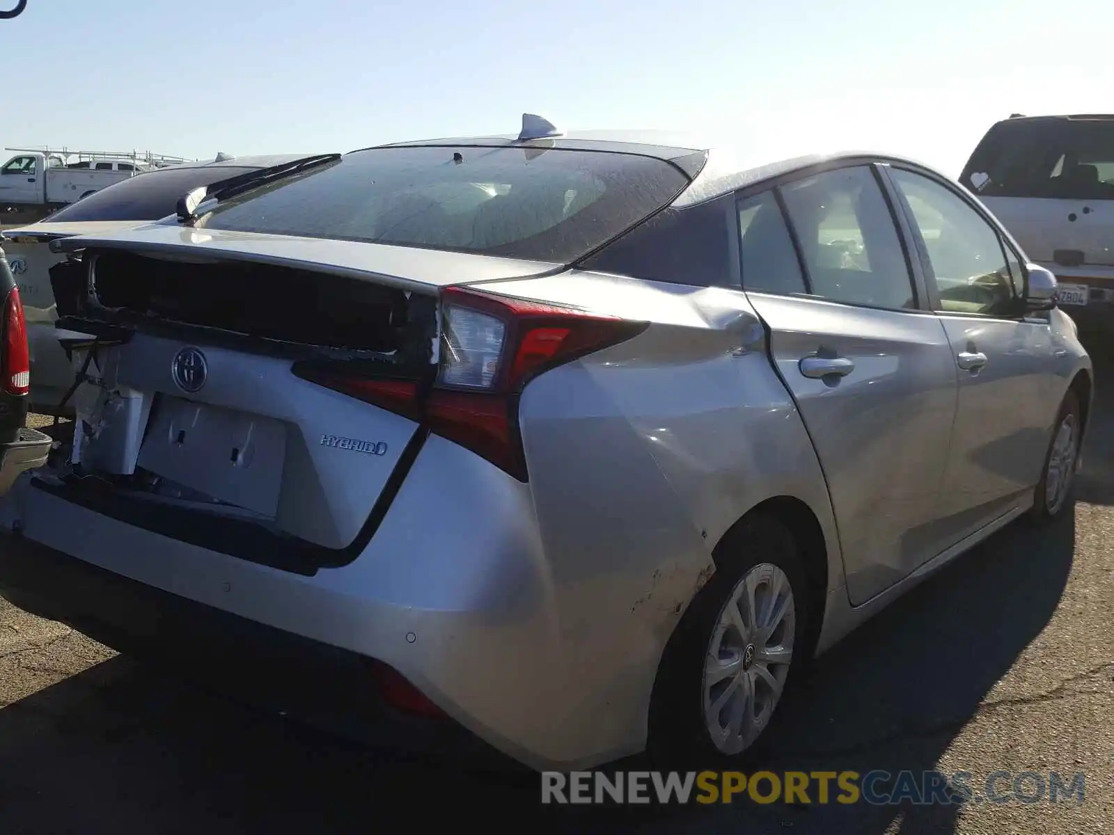 4 Photograph of a damaged car JTDKARFU1K3096310 TOYOTA PRIUS 2019