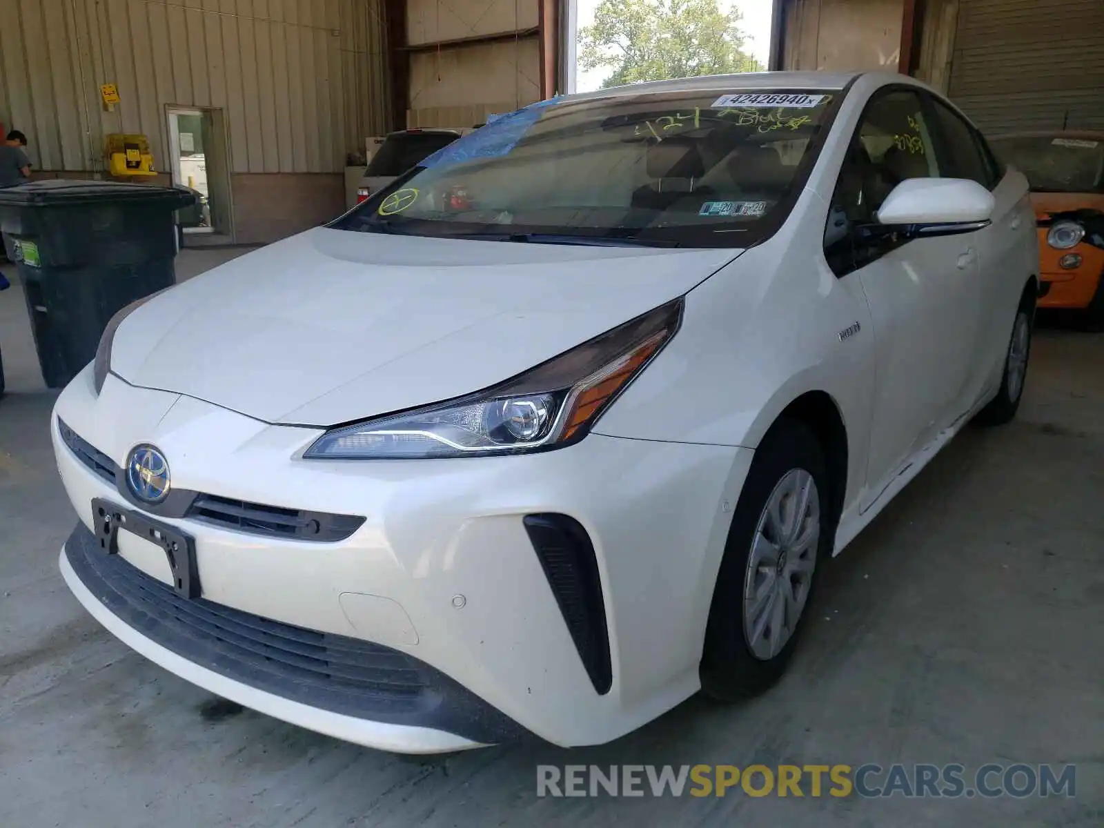 2 Photograph of a damaged car JTDKARFU1K3096338 TOYOTA PRIUS 2019