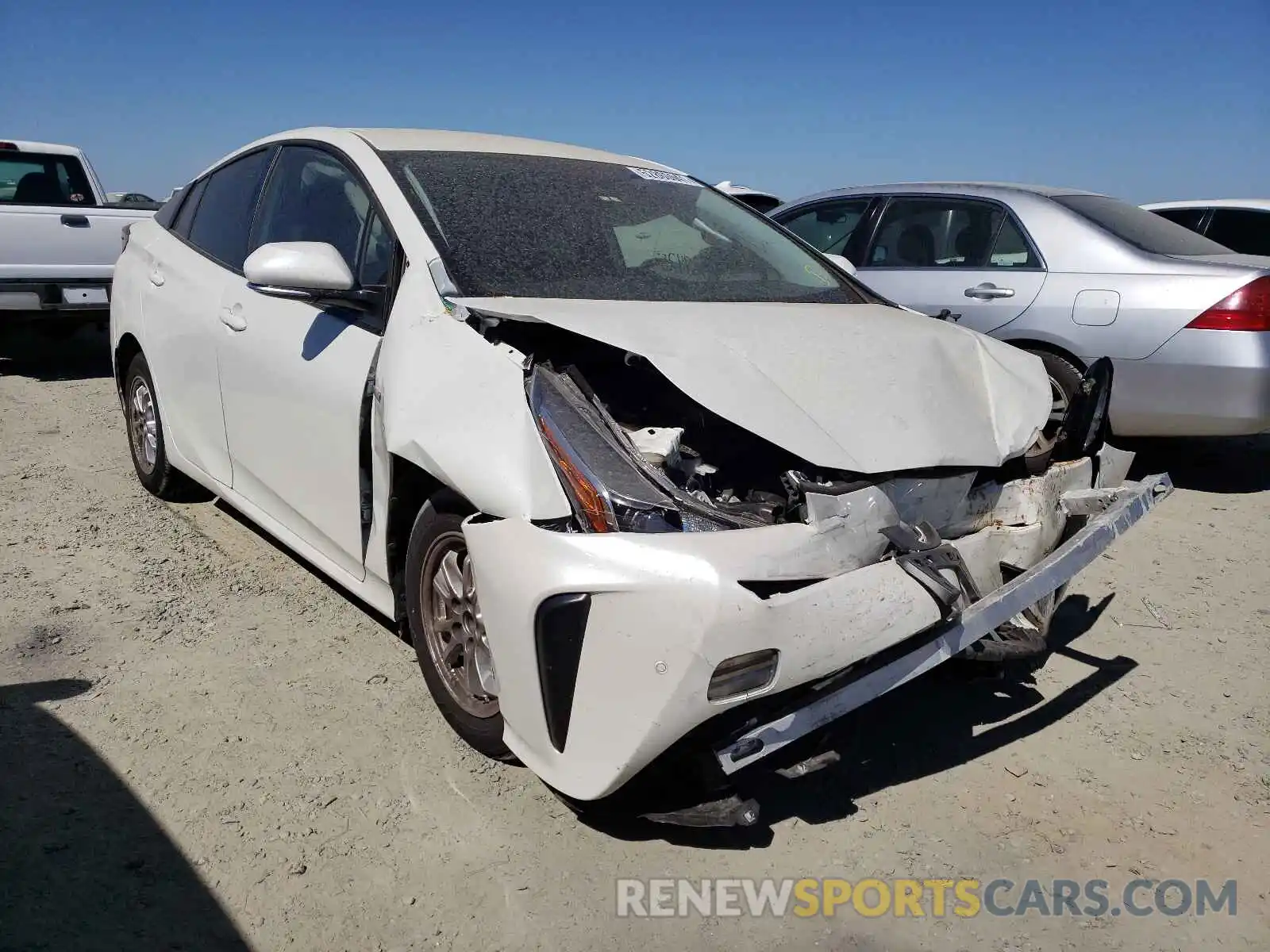 1 Photograph of a damaged car JTDKARFU1K3096386 TOYOTA PRIUS 2019