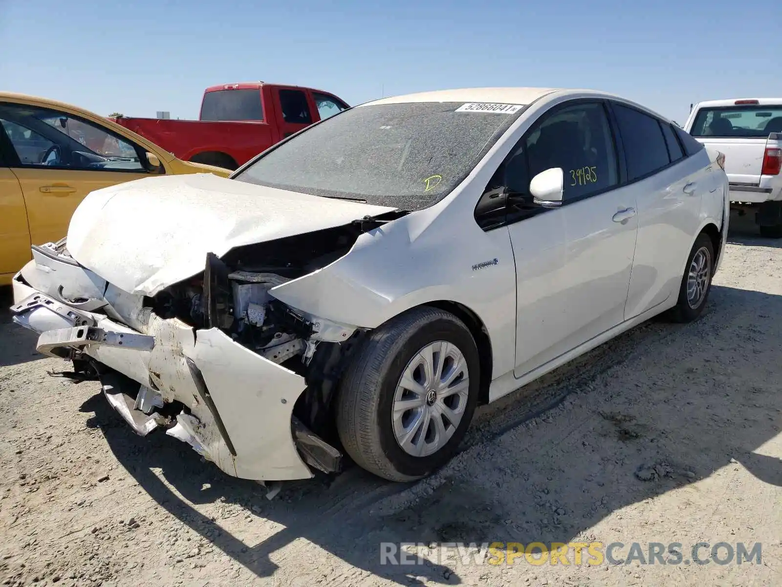 2 Photograph of a damaged car JTDKARFU1K3096386 TOYOTA PRIUS 2019