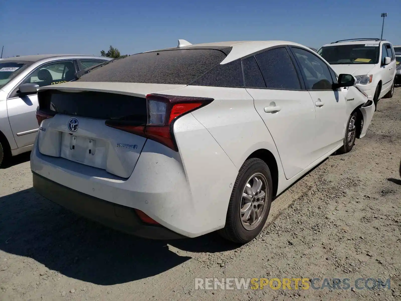 4 Photograph of a damaged car JTDKARFU1K3096386 TOYOTA PRIUS 2019