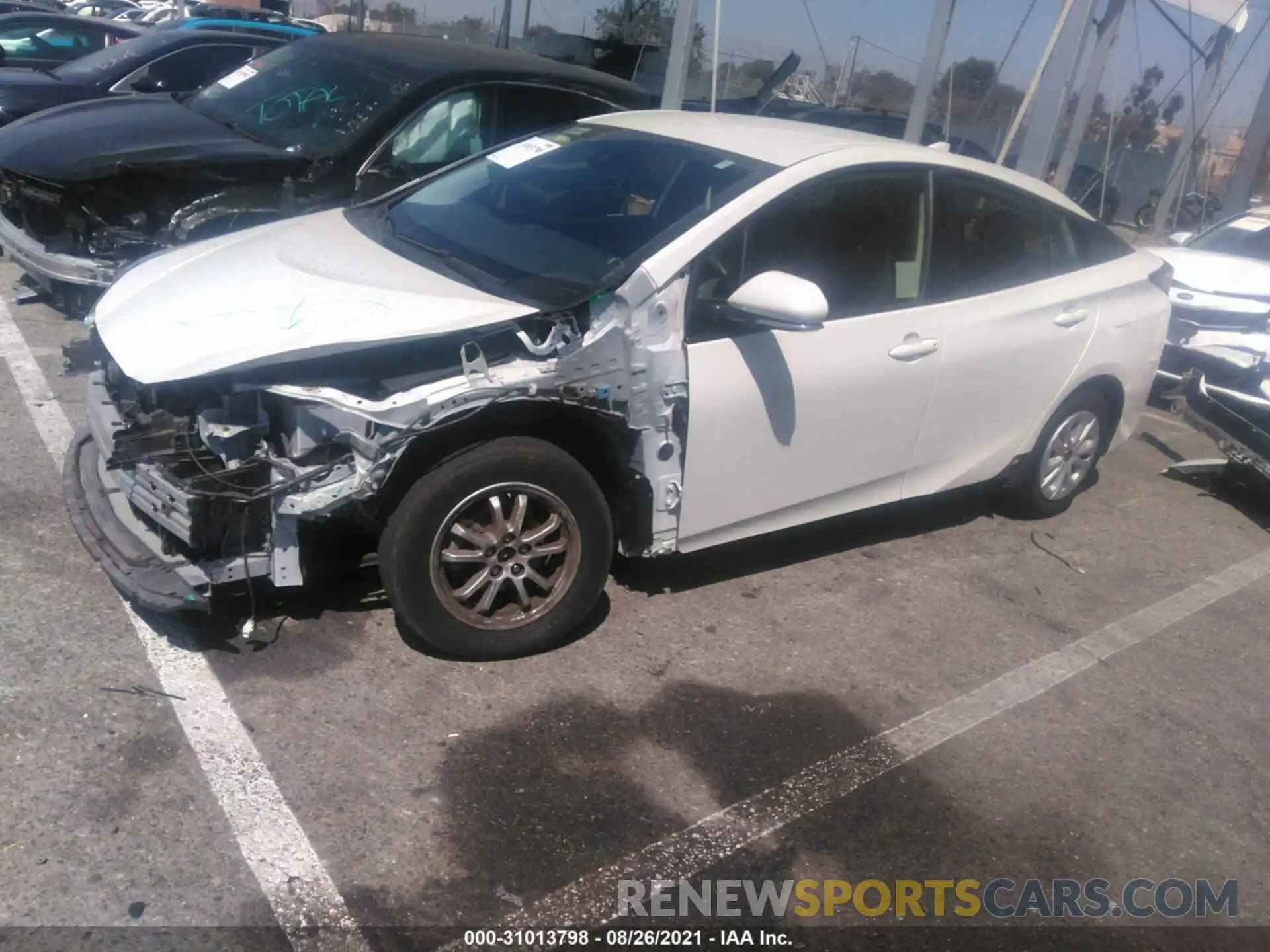 2 Photograph of a damaged car JTDKARFU1K3096601 TOYOTA PRIUS 2019