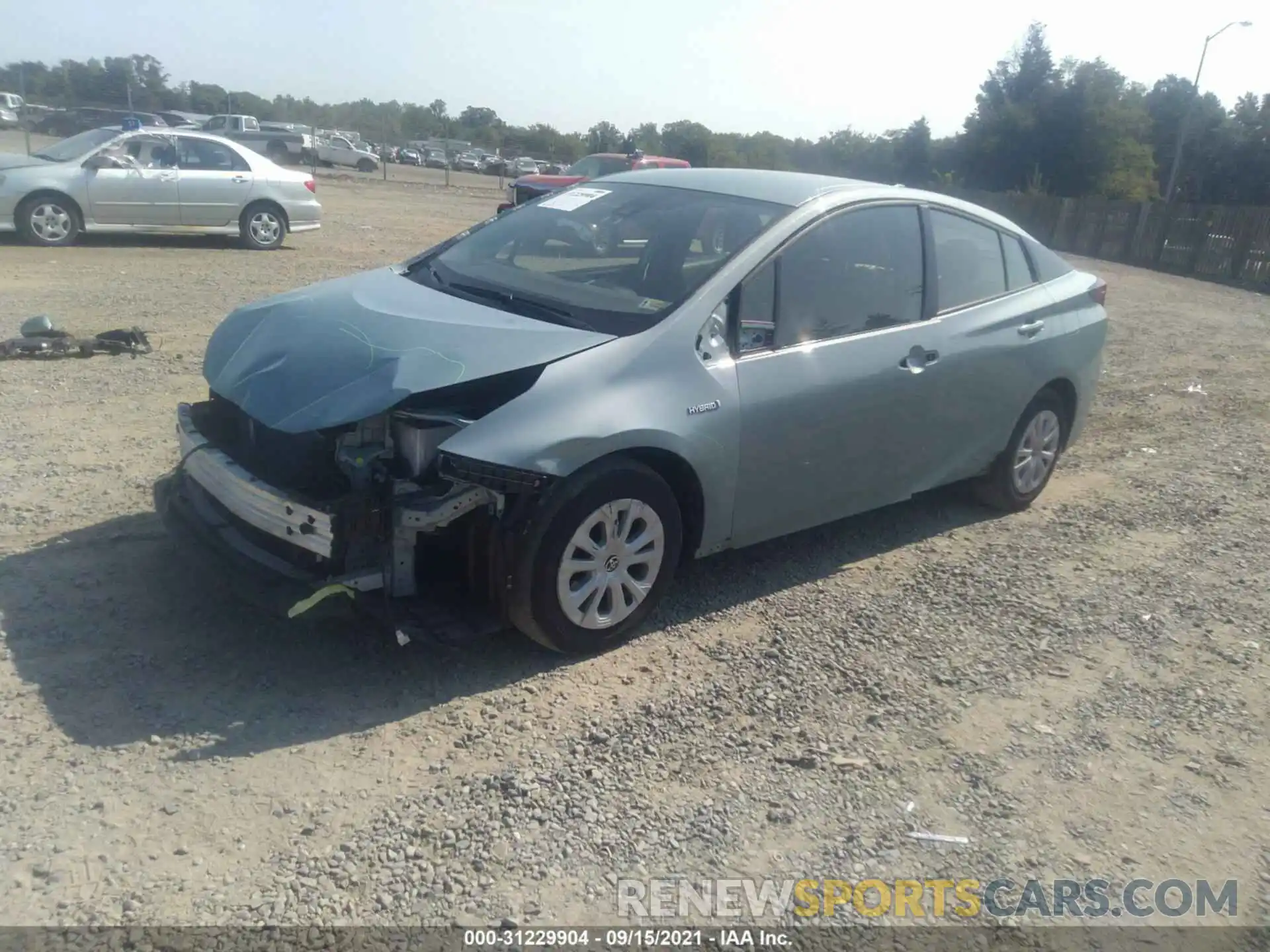 2 Photograph of a damaged car JTDKARFU1K3098722 TOYOTA PRIUS 2019