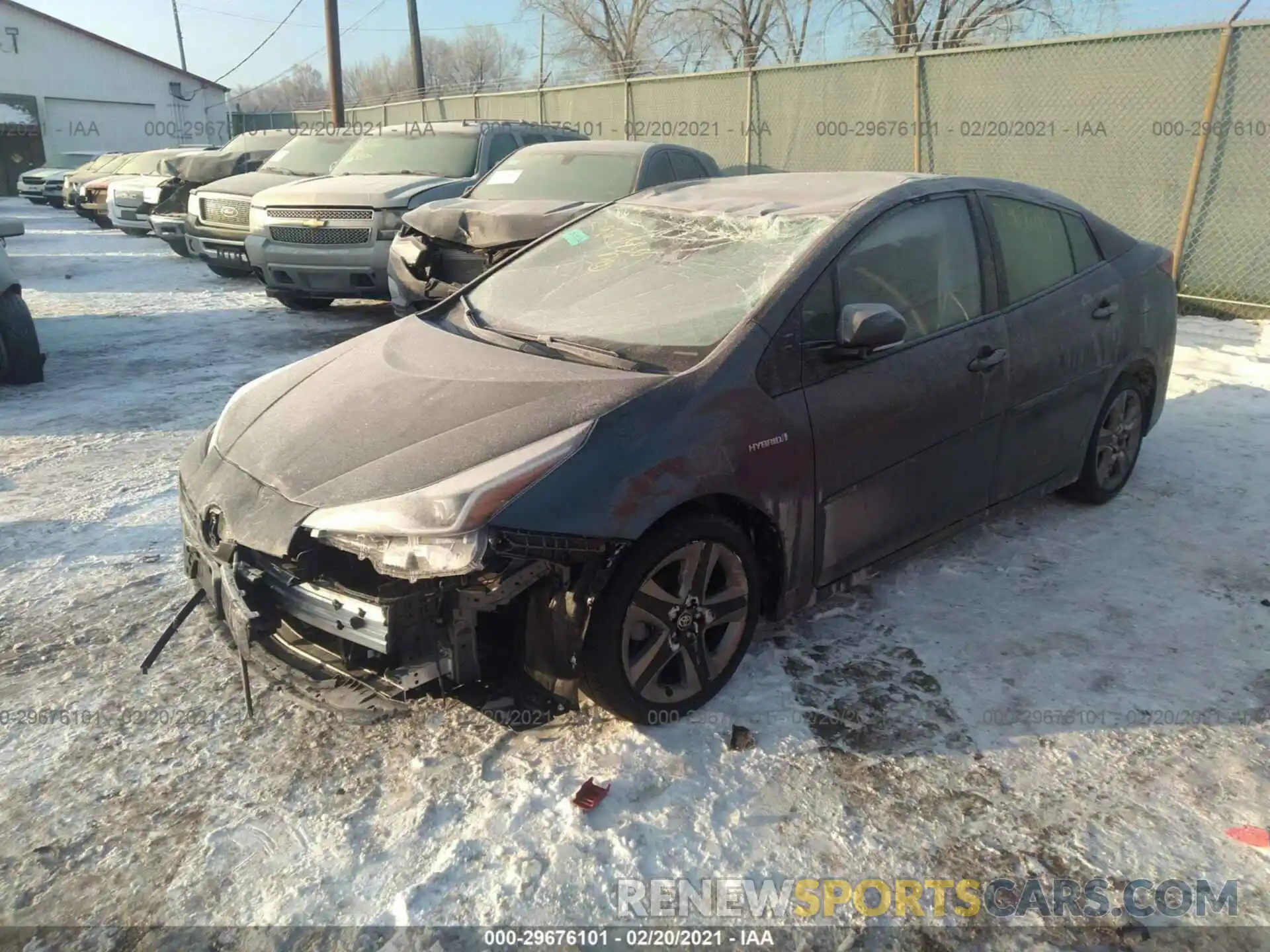 2 Photograph of a damaged car JTDKARFU1K3098896 TOYOTA PRIUS 2019