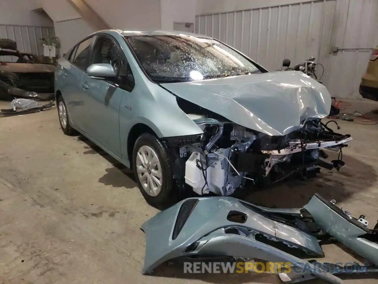 1 Photograph of a damaged car JTDKARFU1K3100260 TOYOTA PRIUS 2019