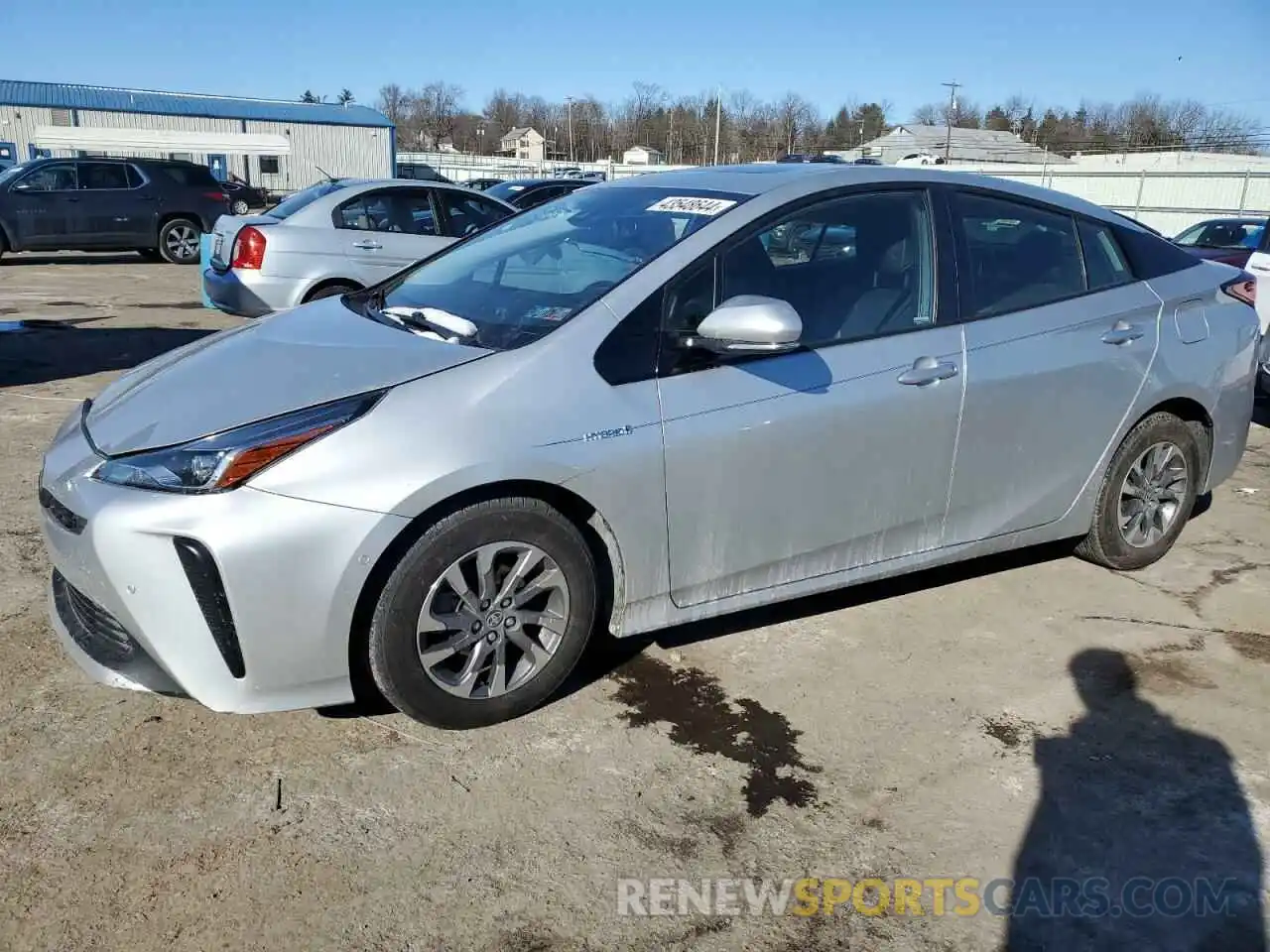 1 Photograph of a damaged car JTDKARFU1K3100954 TOYOTA PRIUS 2019