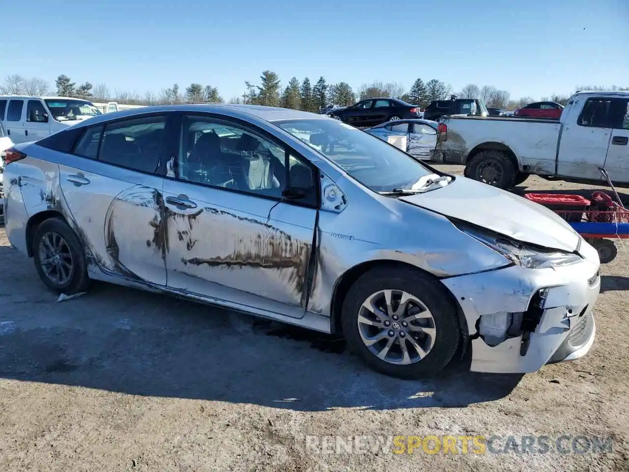 4 Photograph of a damaged car JTDKARFU1K3100954 TOYOTA PRIUS 2019