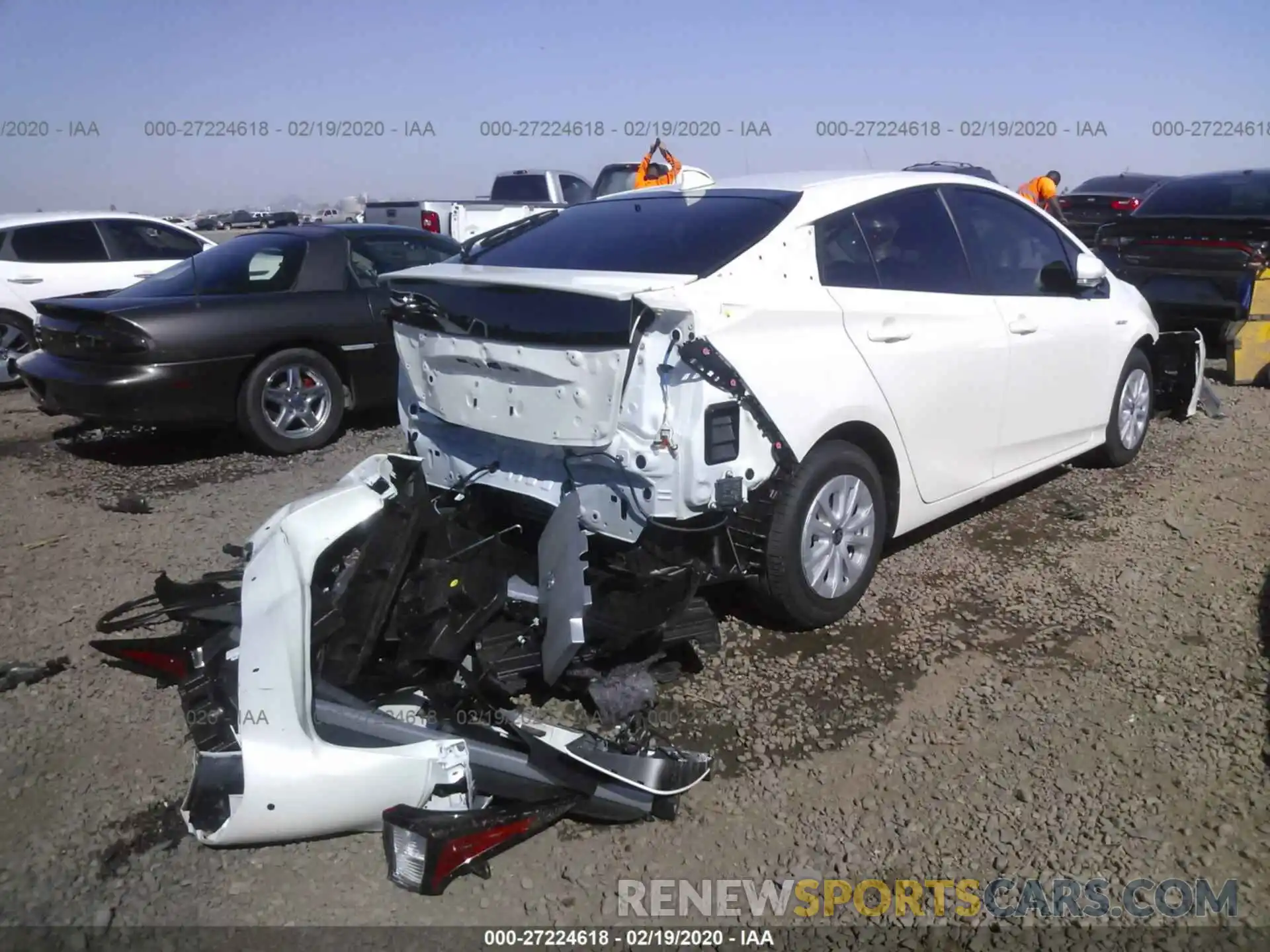 4 Photograph of a damaged car JTDKARFU1K3101280 TOYOTA PRIUS 2019