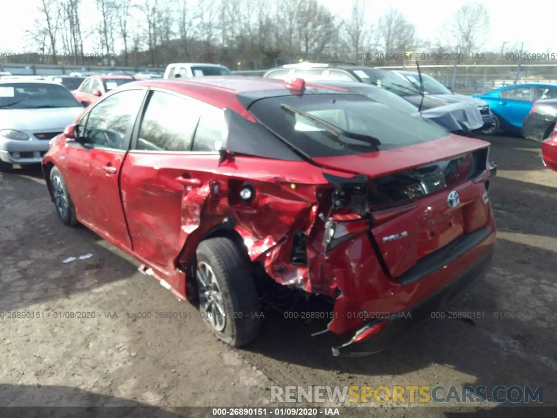 3 Photograph of a damaged car JTDKARFU1K3102090 TOYOTA PRIUS 2019