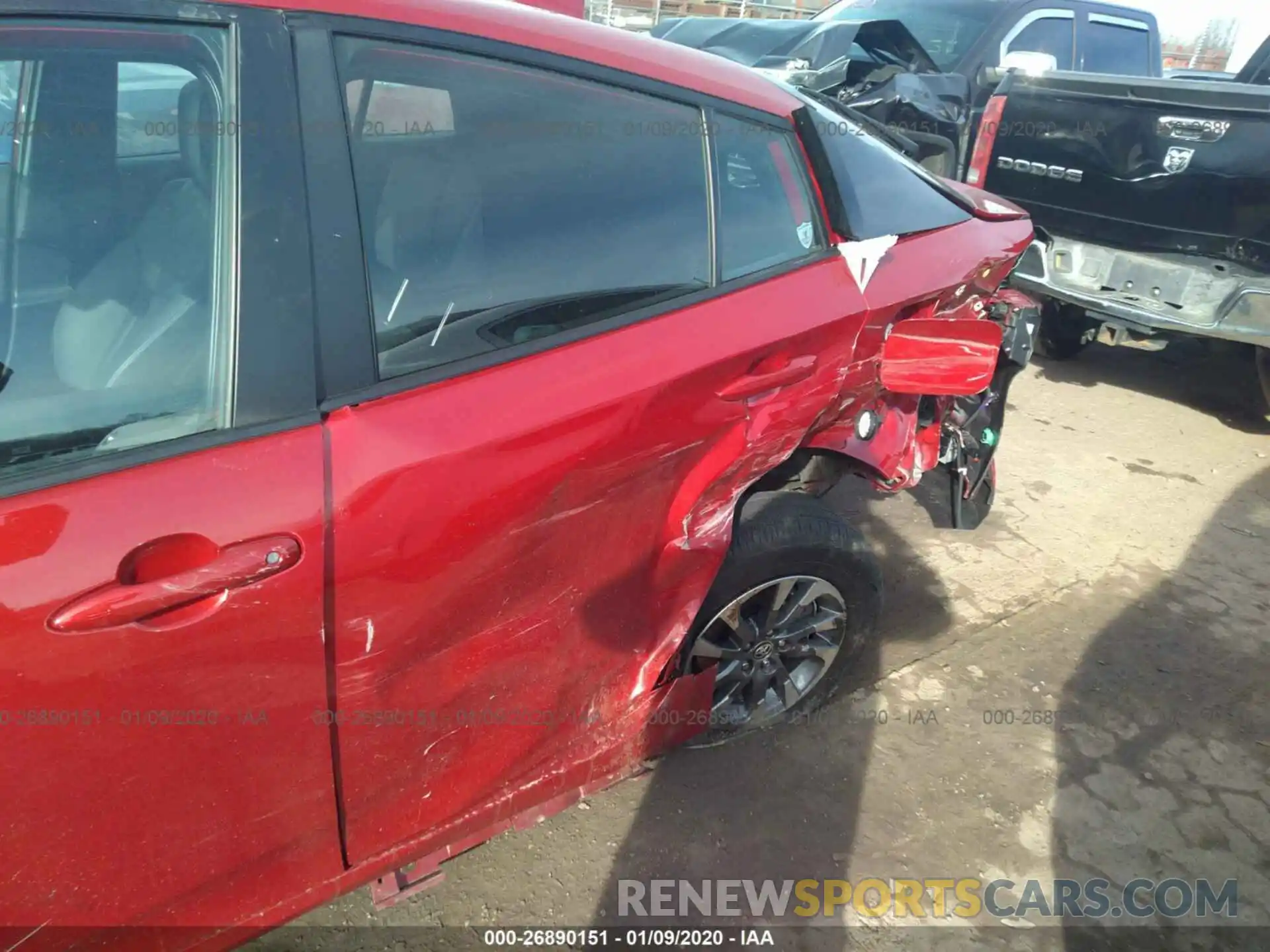 6 Photograph of a damaged car JTDKARFU1K3102090 TOYOTA PRIUS 2019