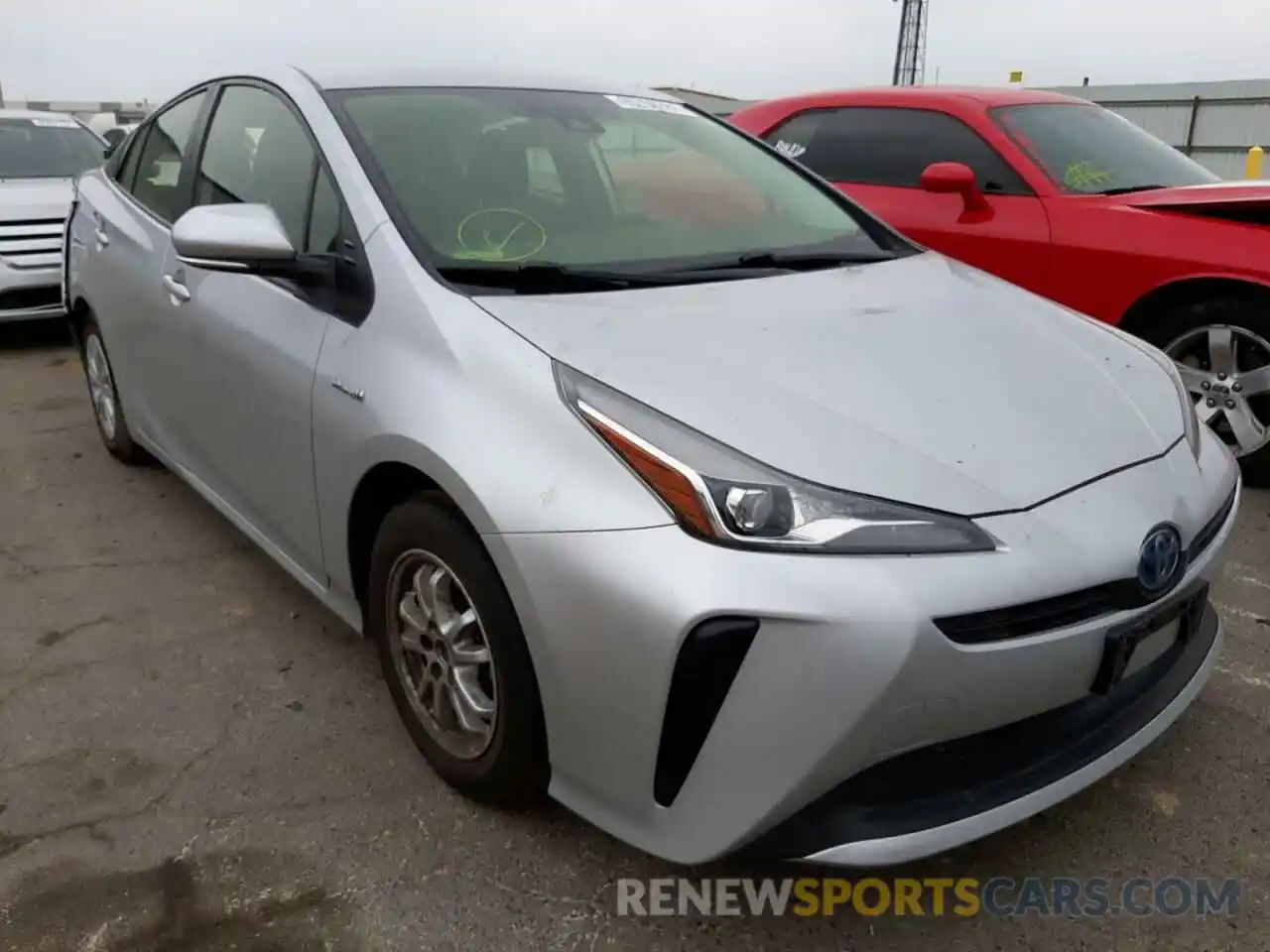 1 Photograph of a damaged car JTDKARFU2K3069178 TOYOTA PRIUS 2019