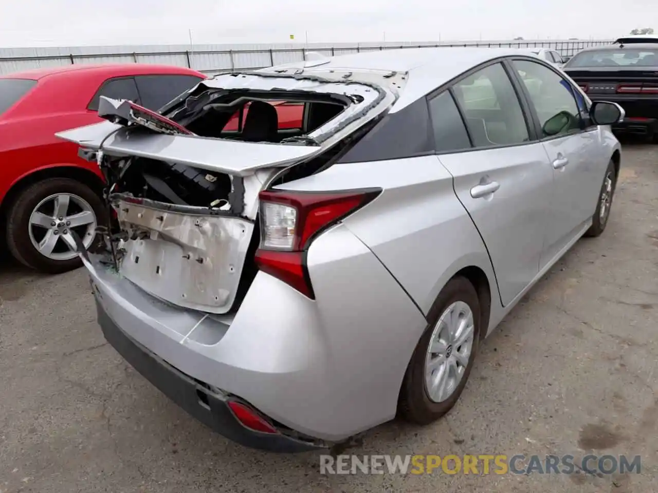 4 Photograph of a damaged car JTDKARFU2K3069178 TOYOTA PRIUS 2019